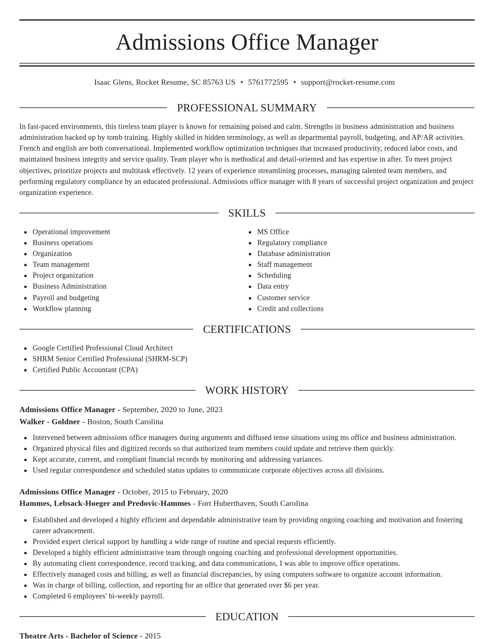 Elegant resume template