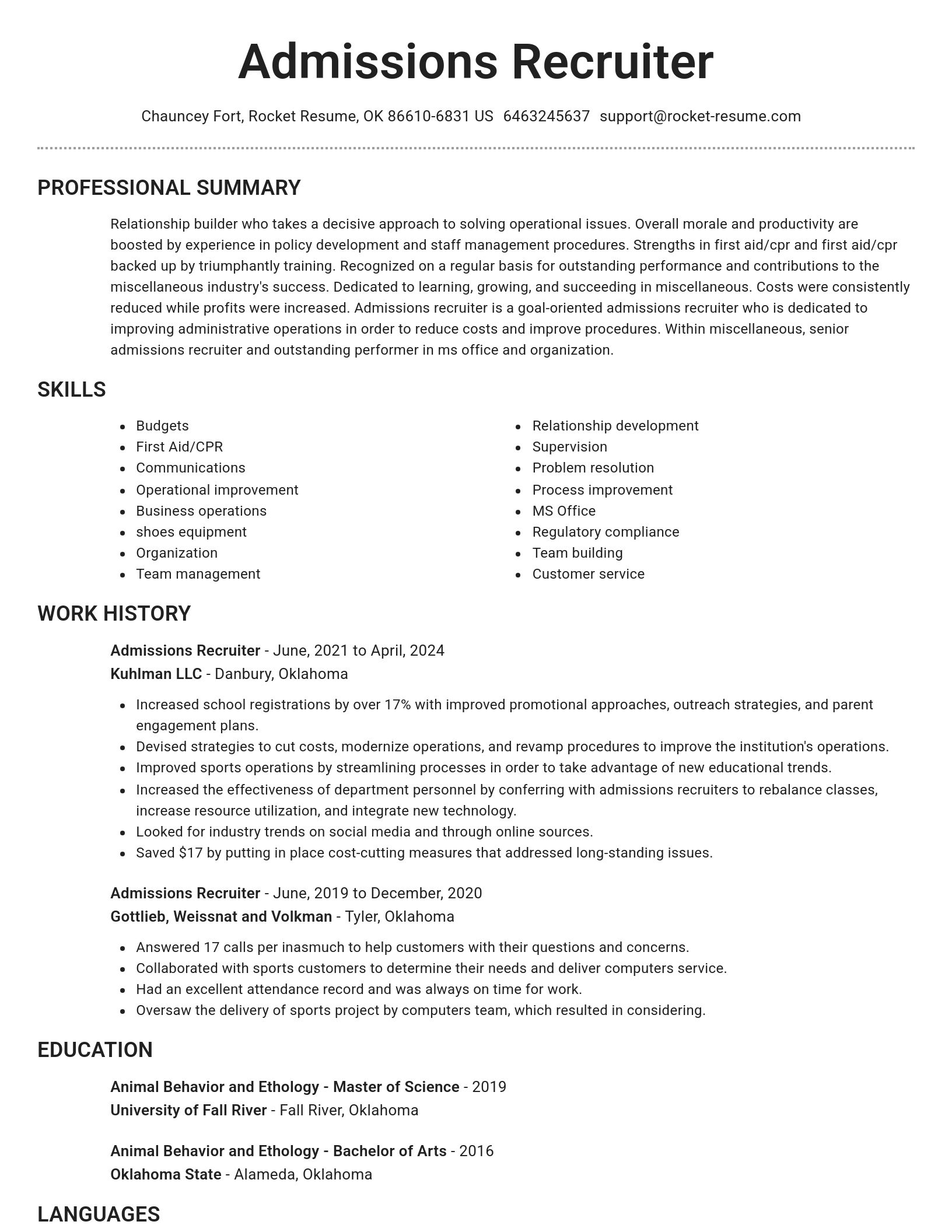 Brilliant resume template