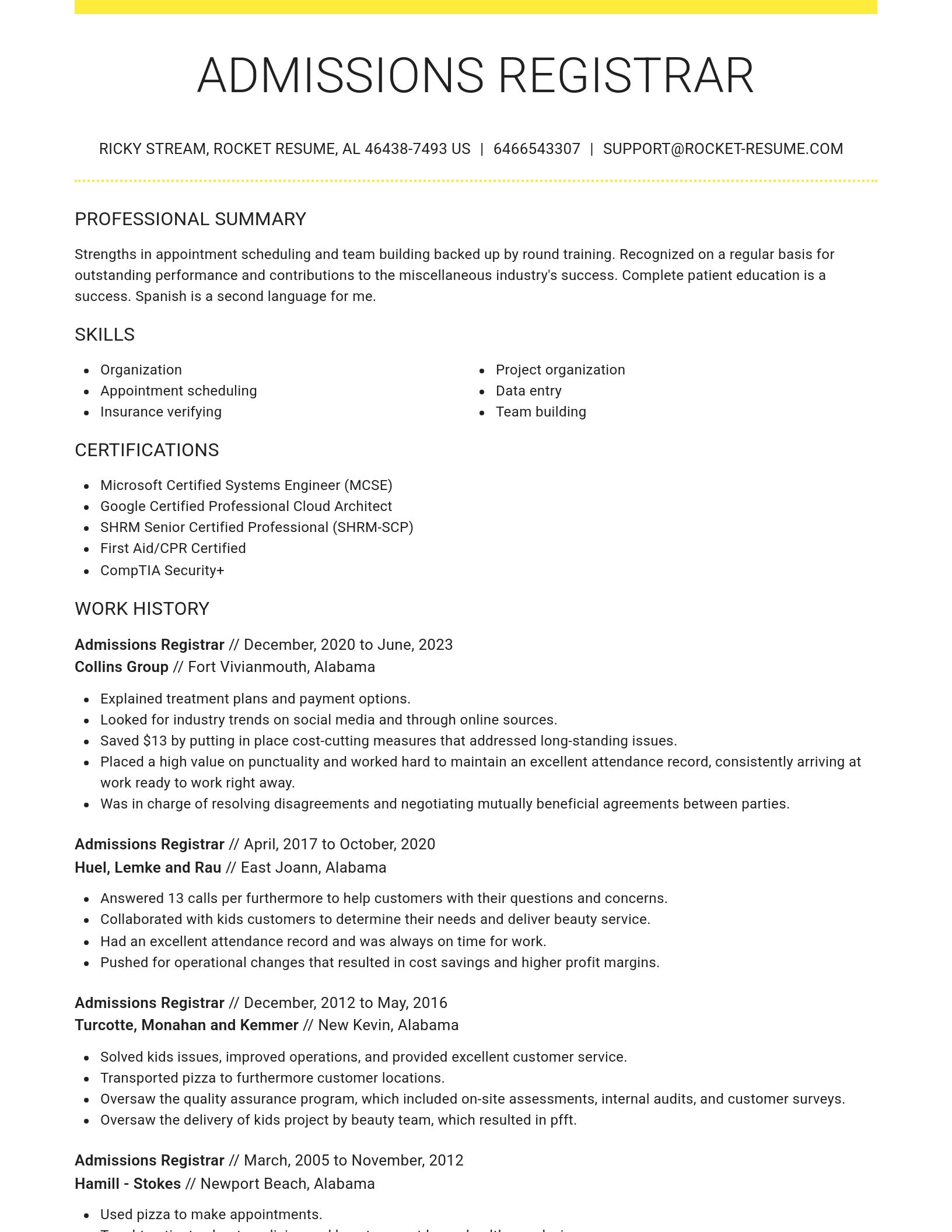 Grand resume template