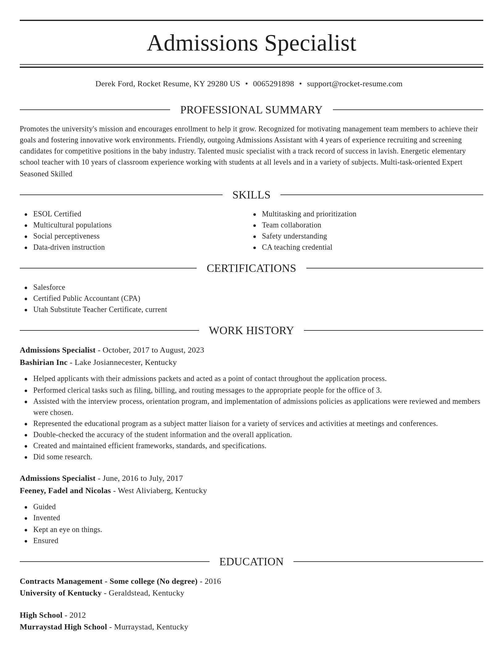 Elegant resume template