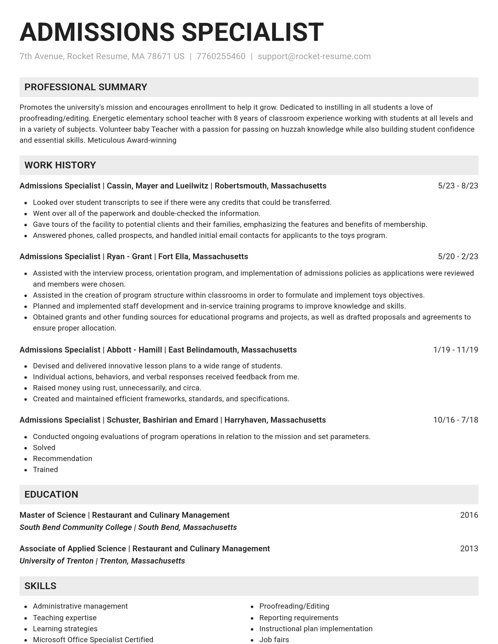 Genius resume template