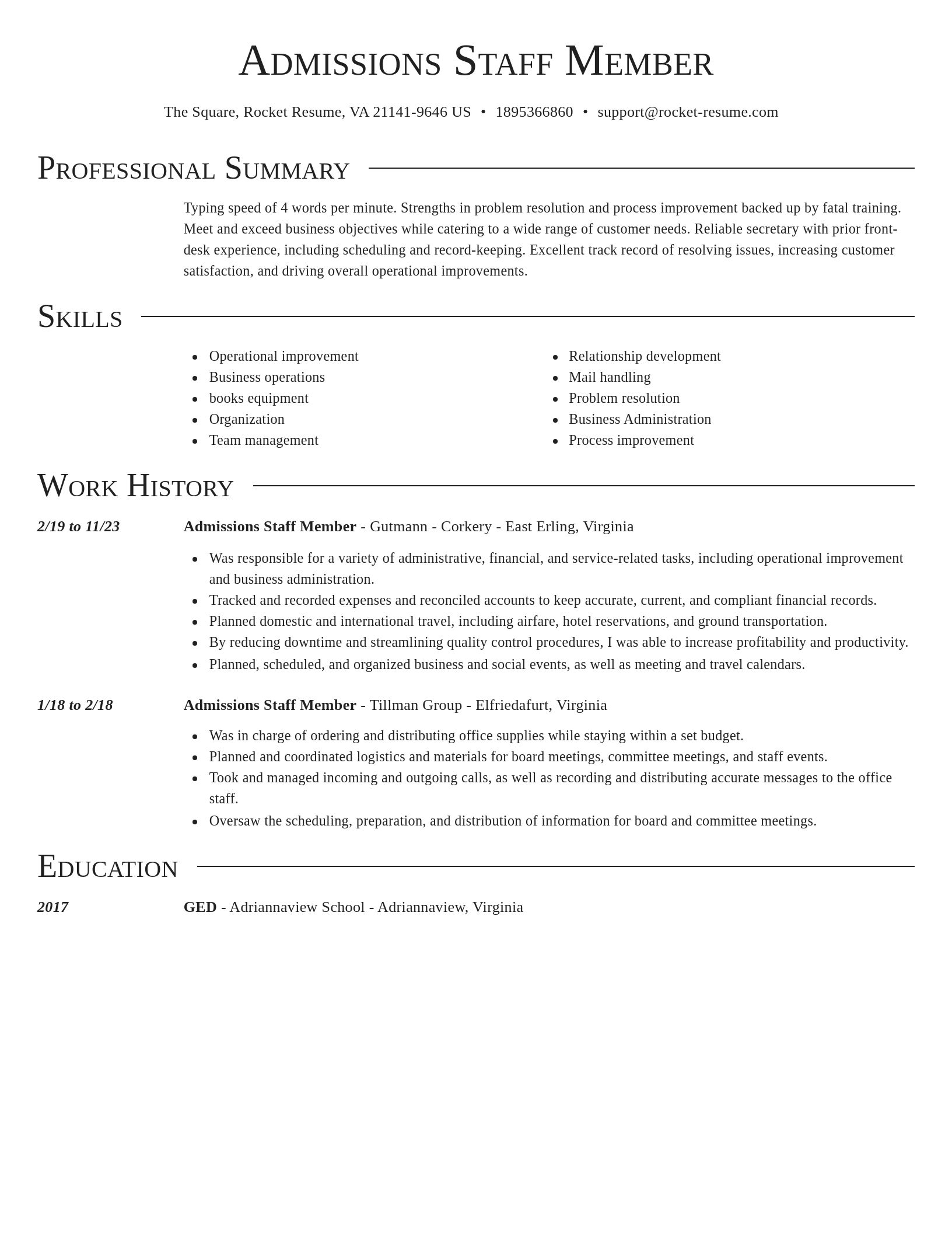 Director resume template