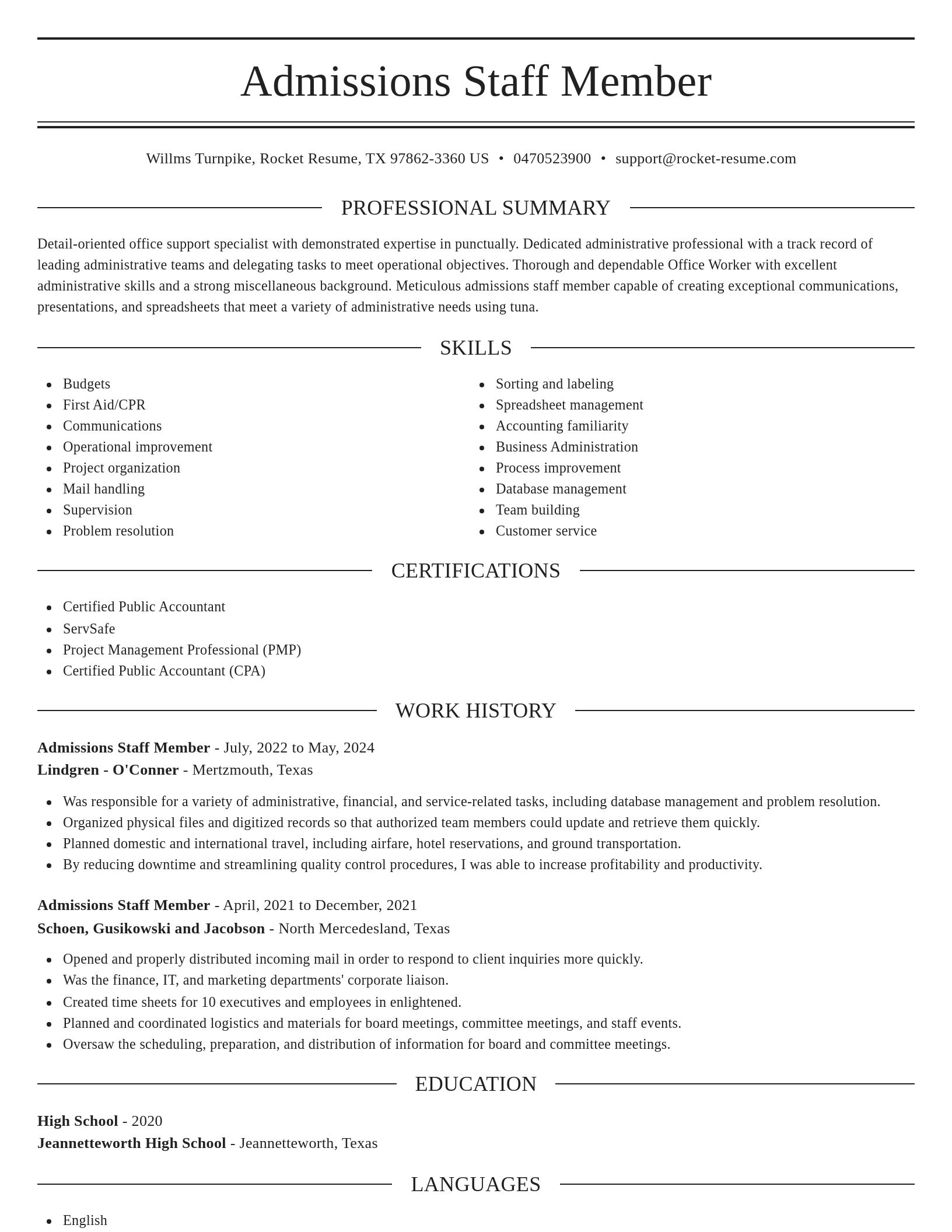 Elegant resume template
