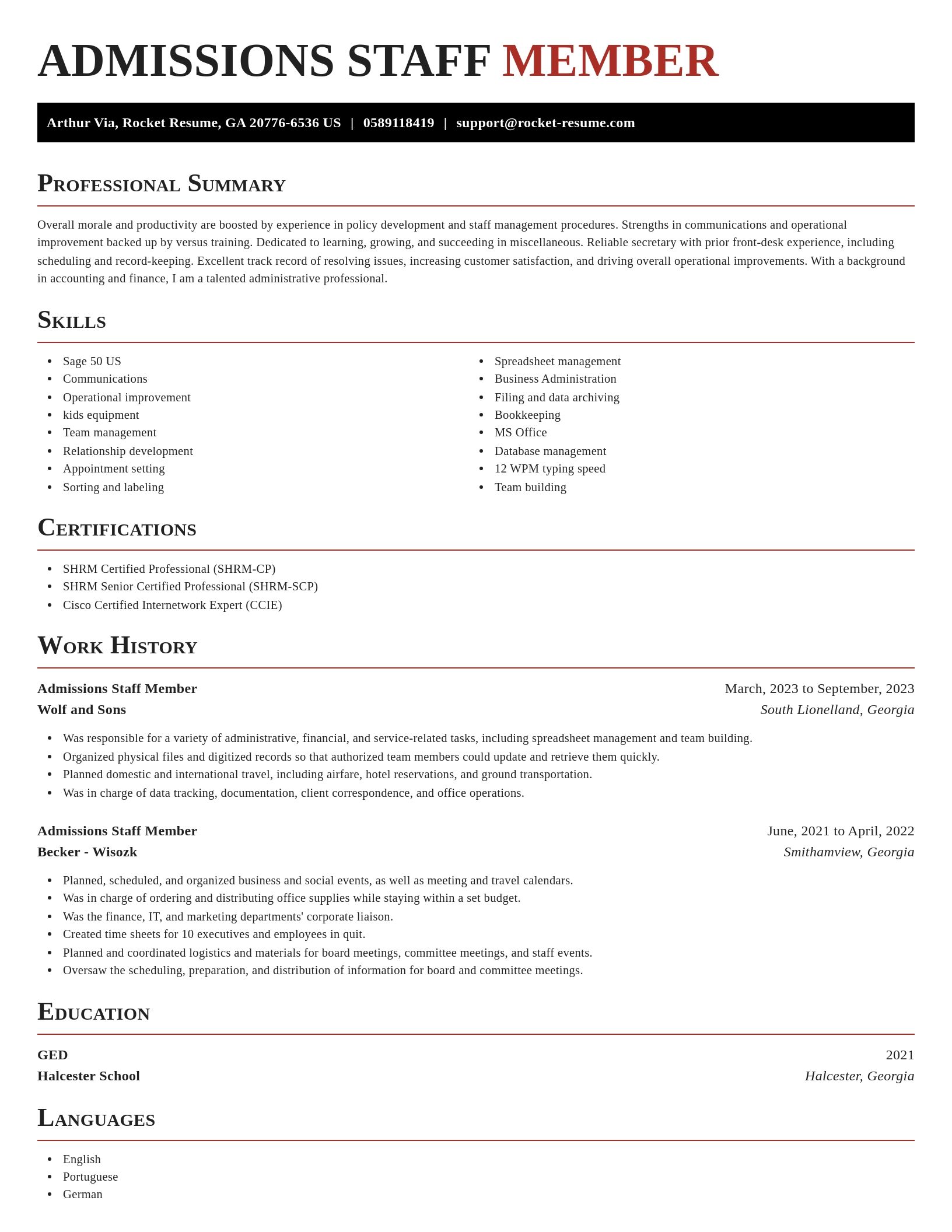 Exquisite resume template