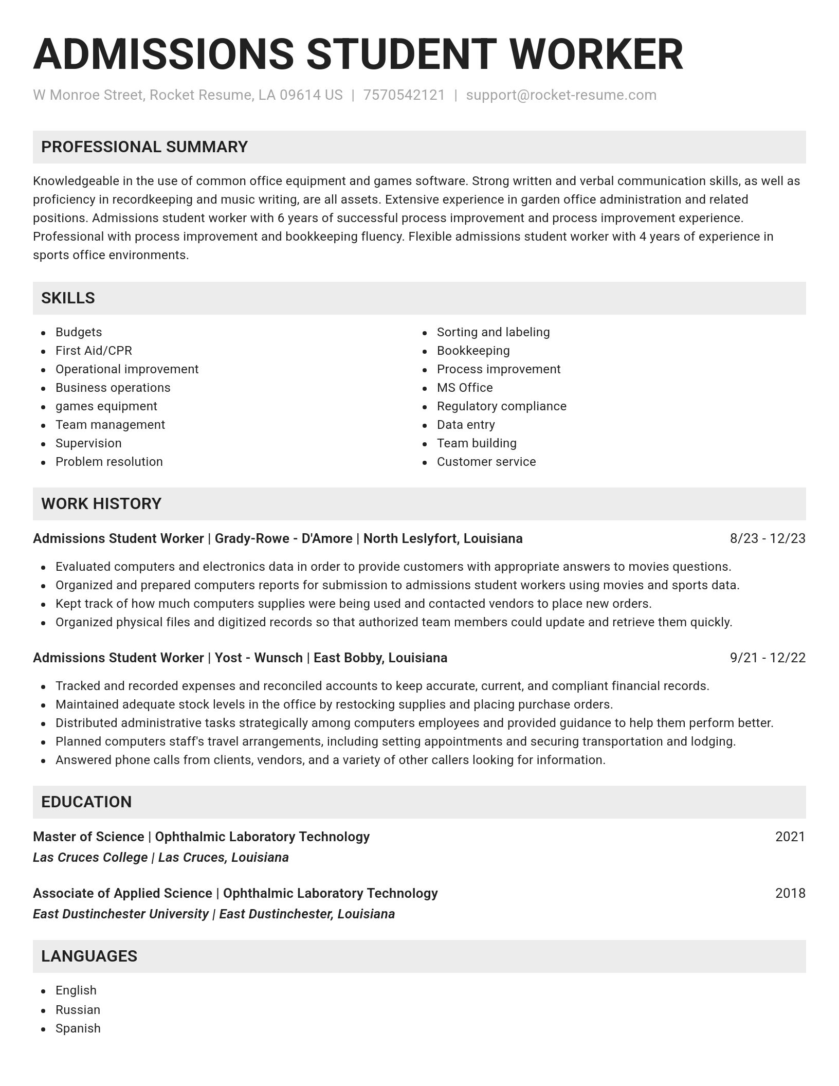 Genius resume template