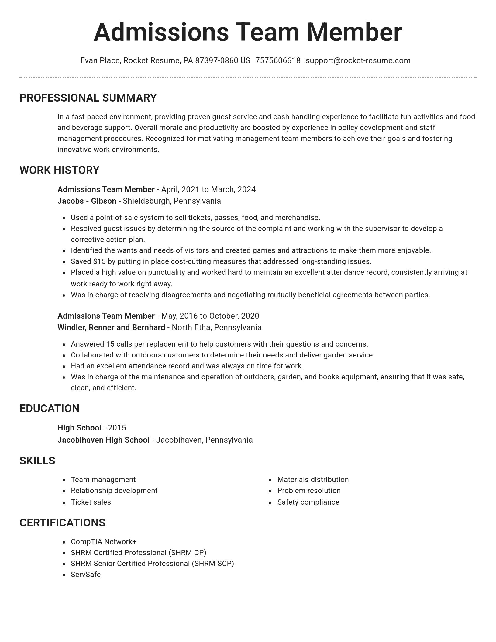 Brilliant resume template