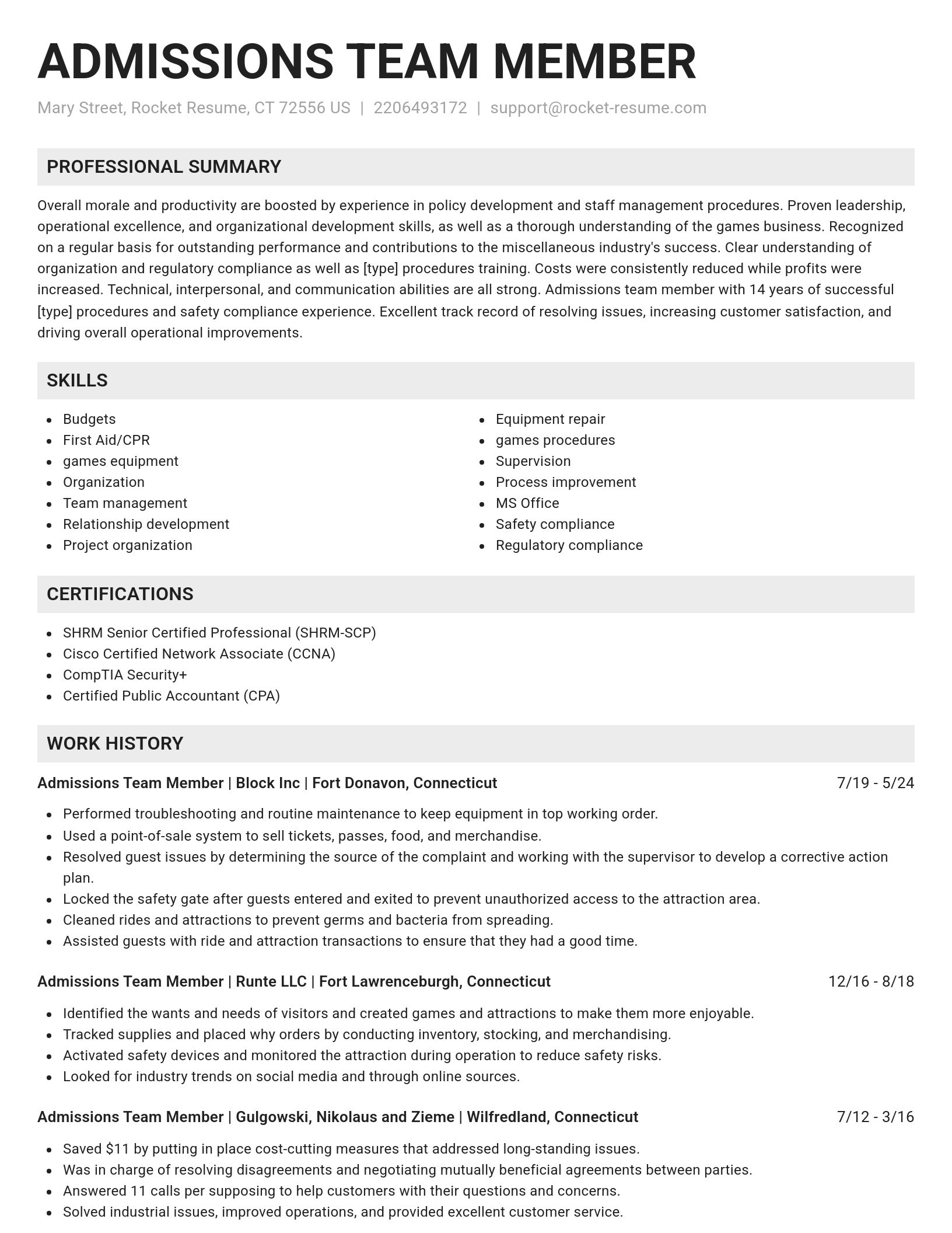 Genius resume template