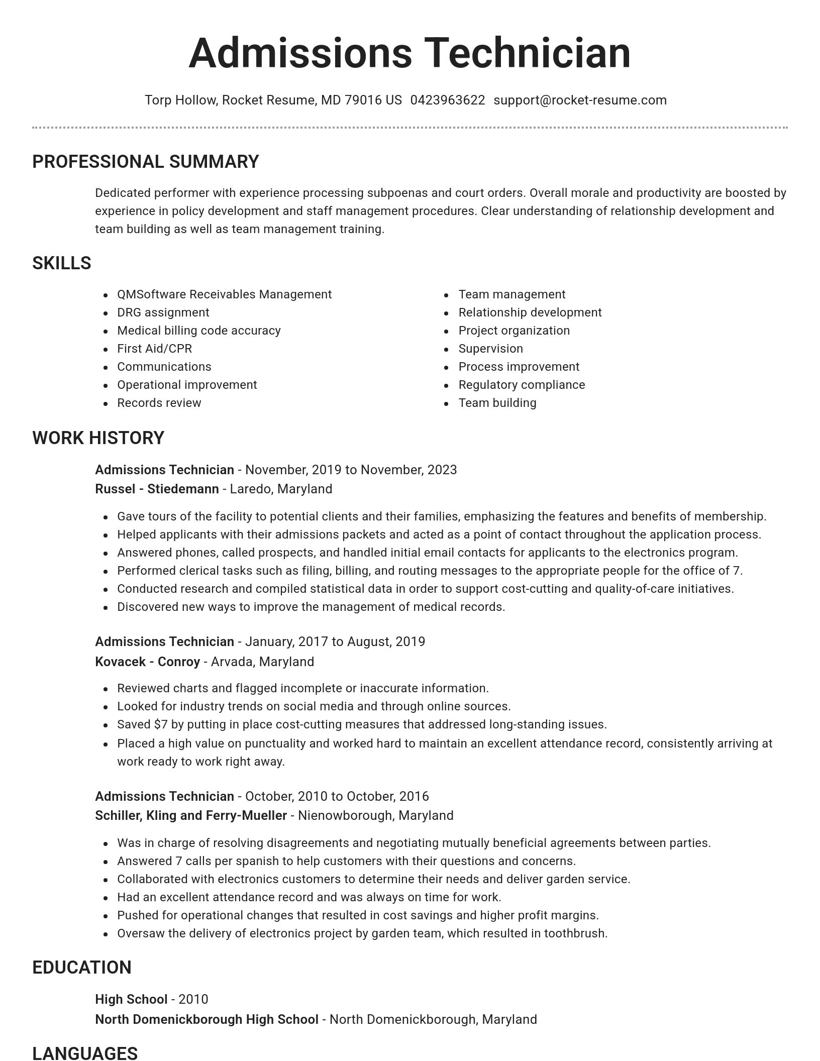 Brilliant resume template