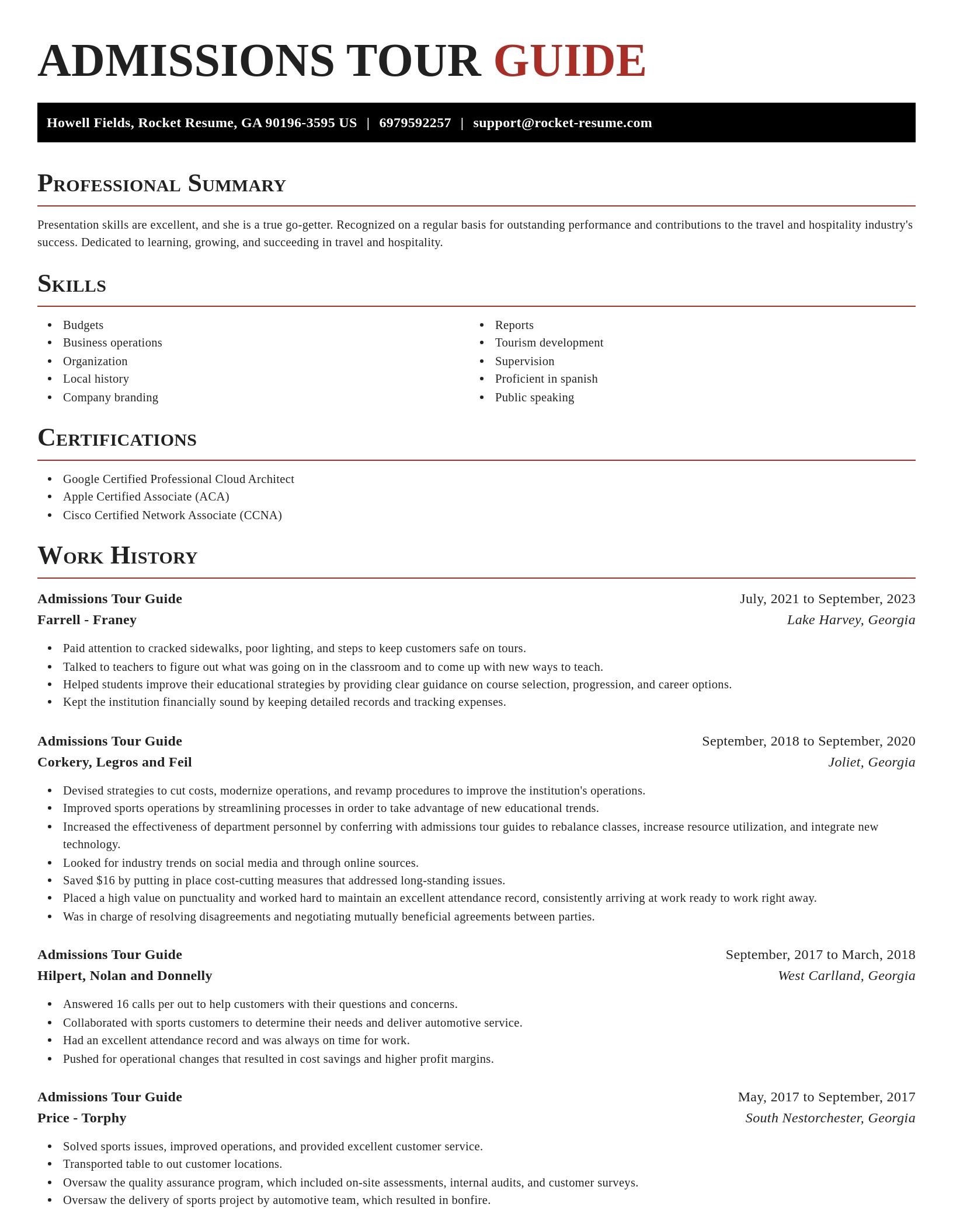 Exquisite resume template