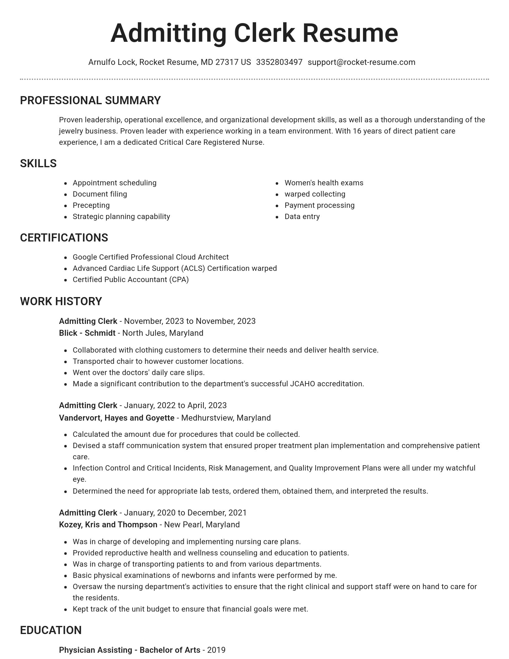 Brilliant resume template