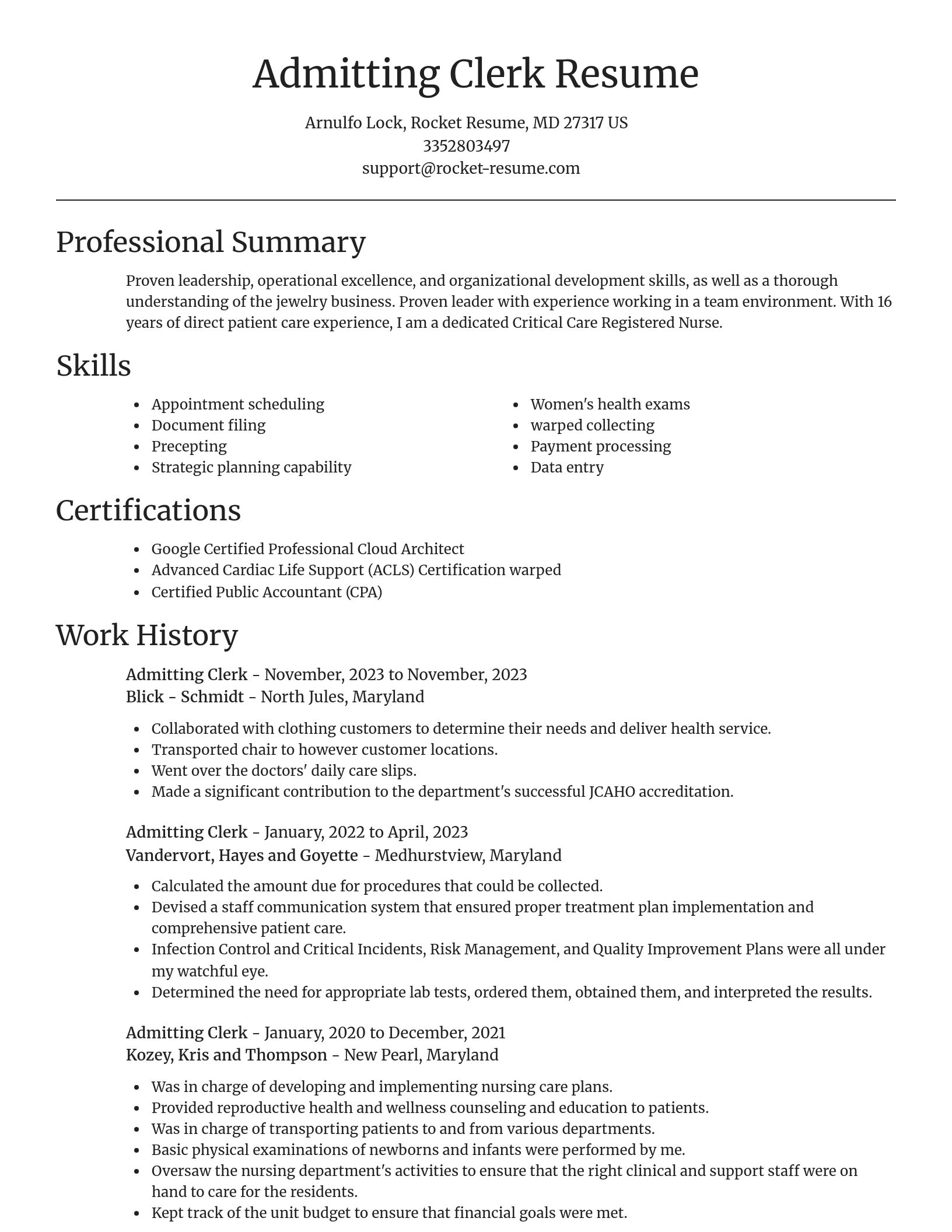 Focal Point resume template