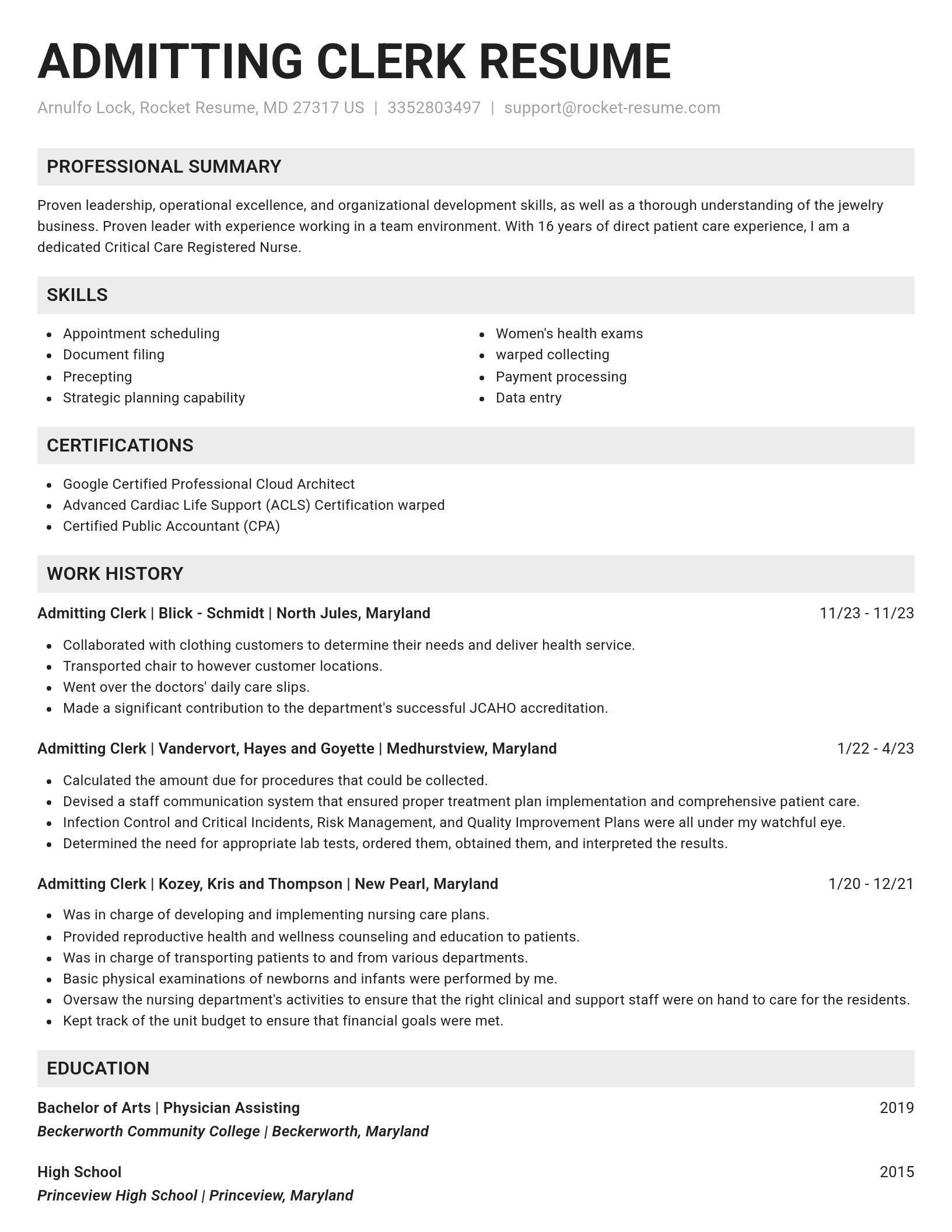 Genius resume template