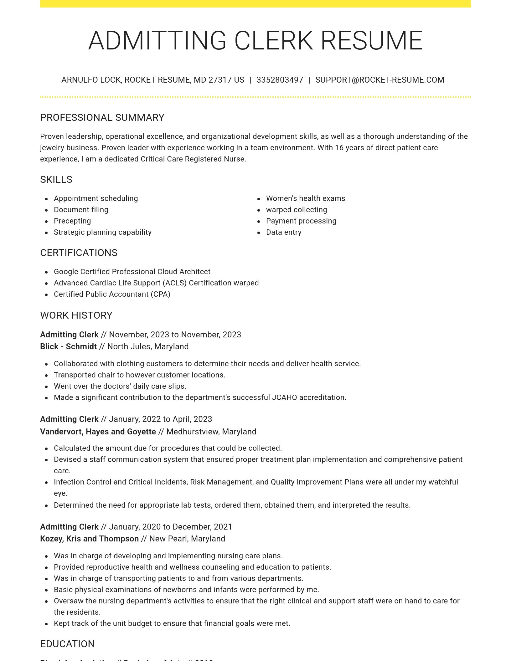 Grand resume template