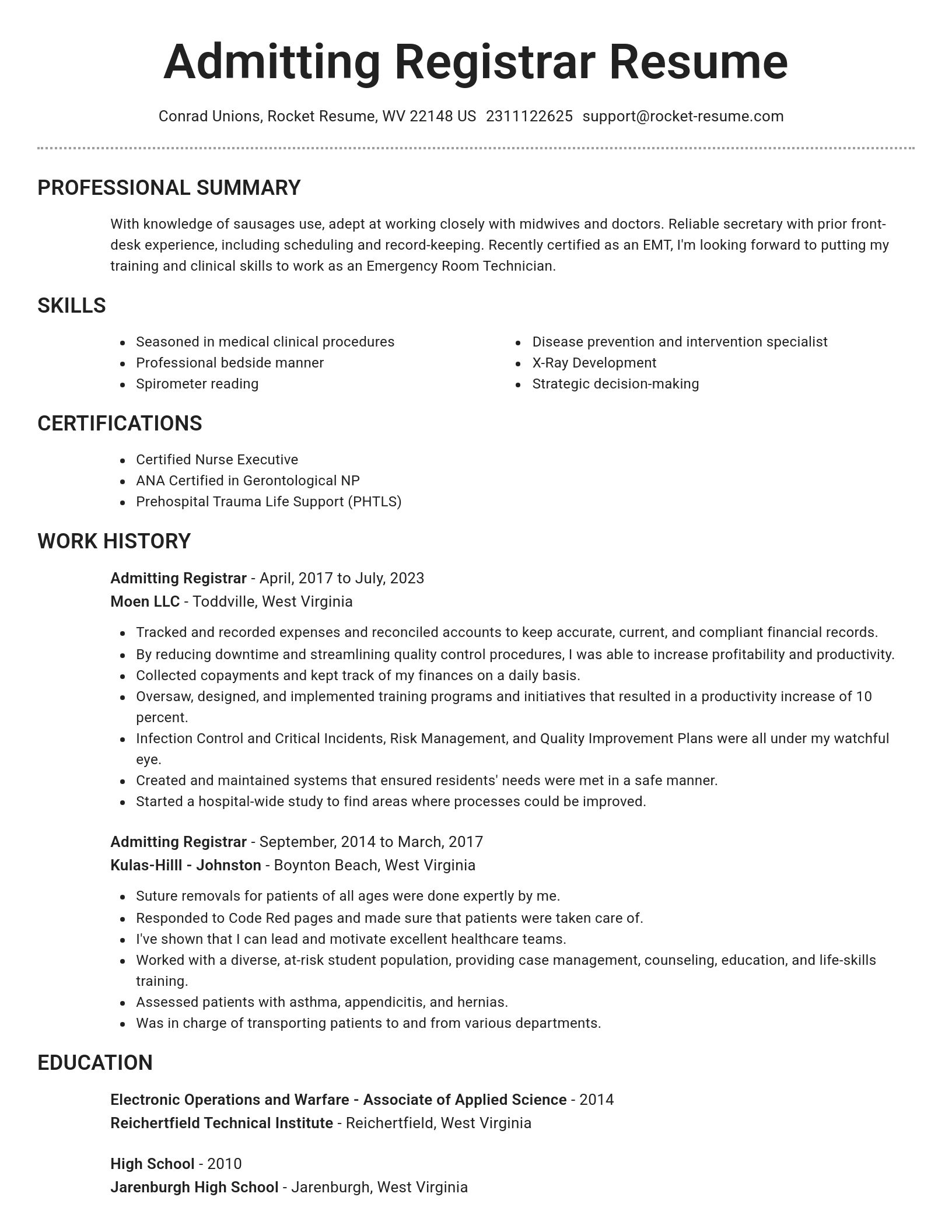 Brilliant resume template