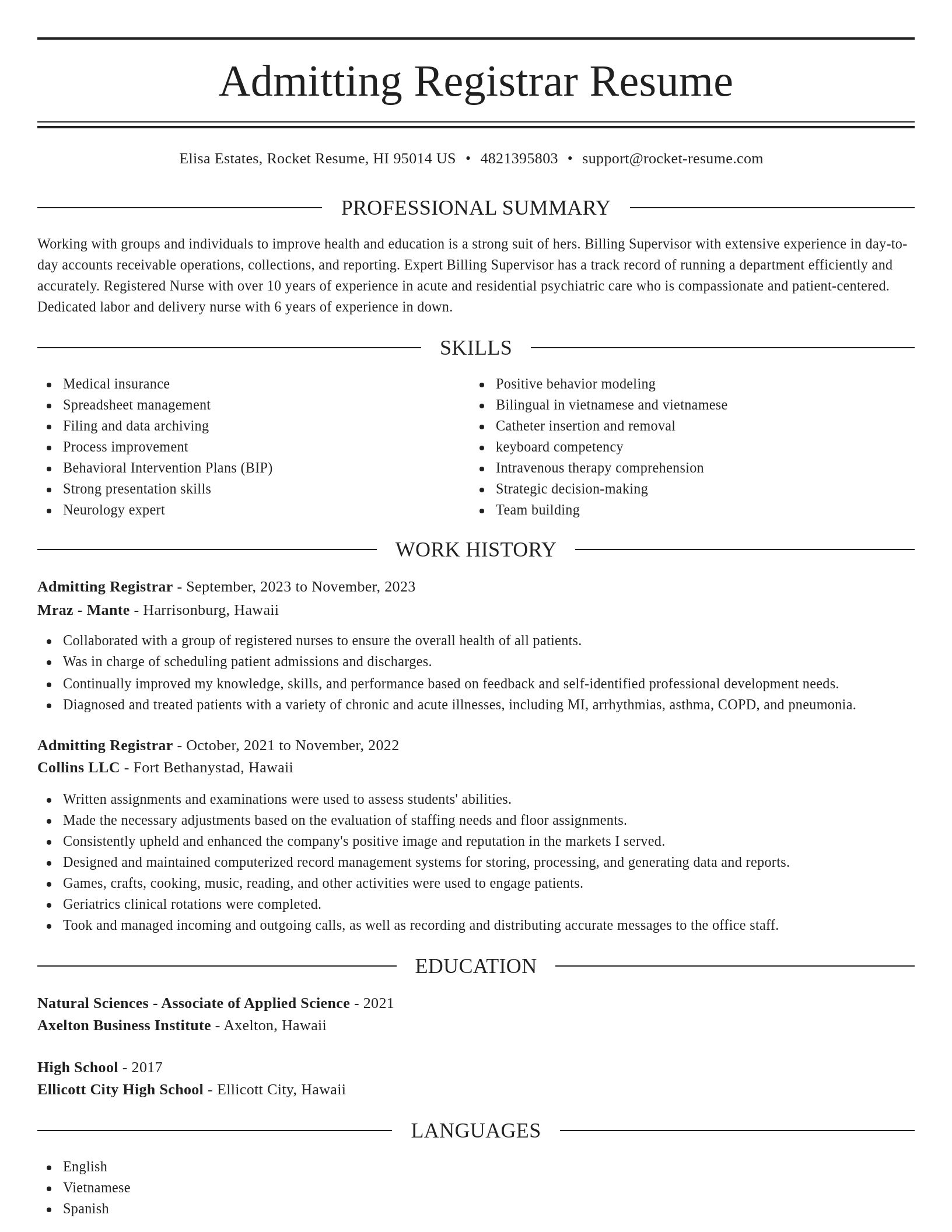Elegant resume template
