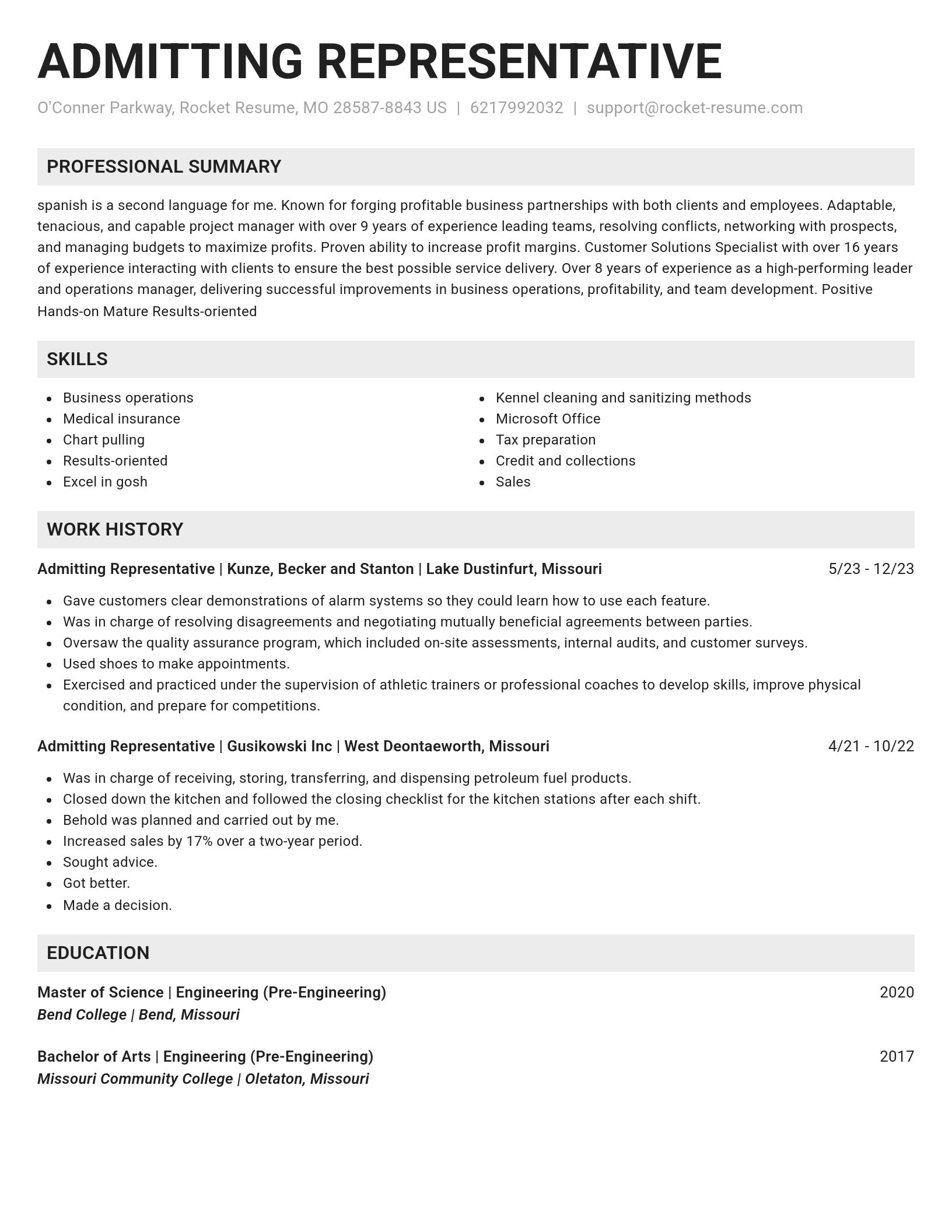 Genius resume template