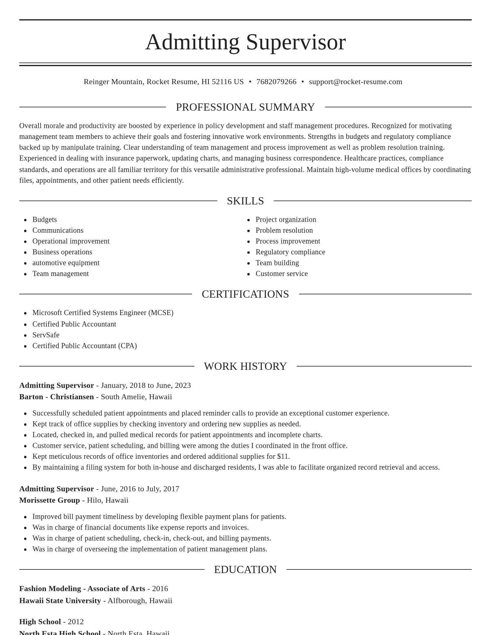 Elegant resume template