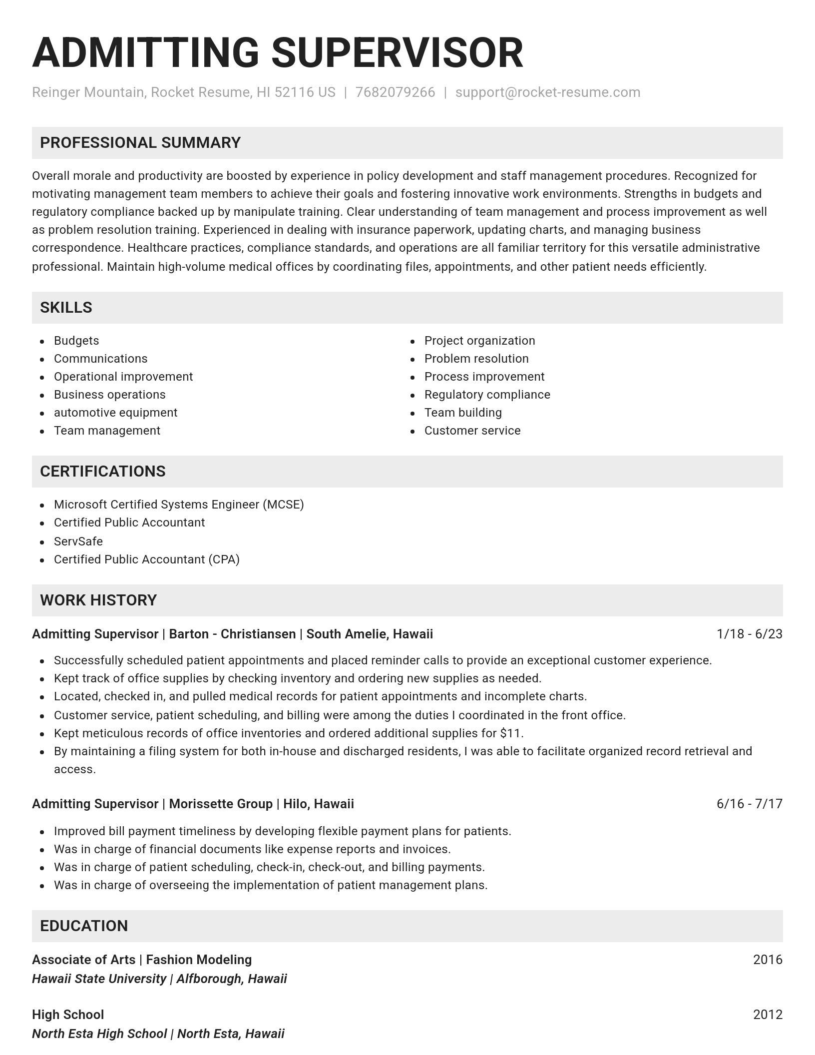 Genius resume template