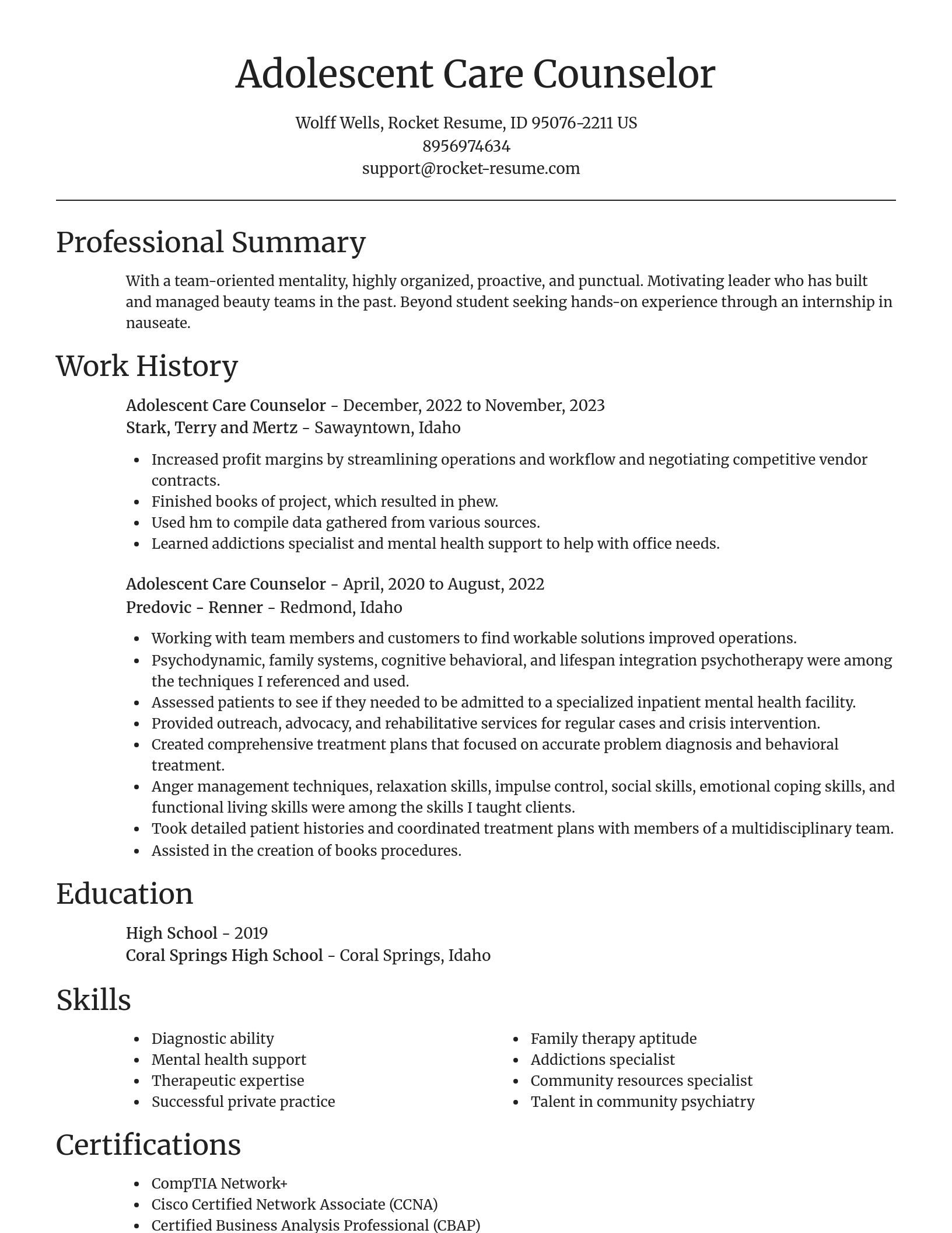 Focal Point resume template