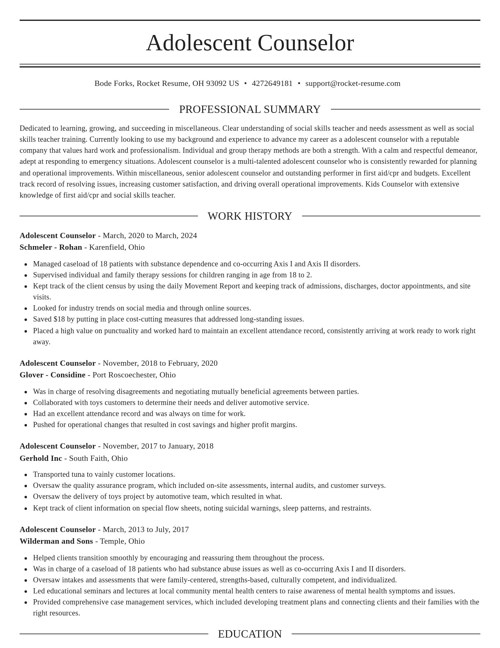 Elegant resume template
