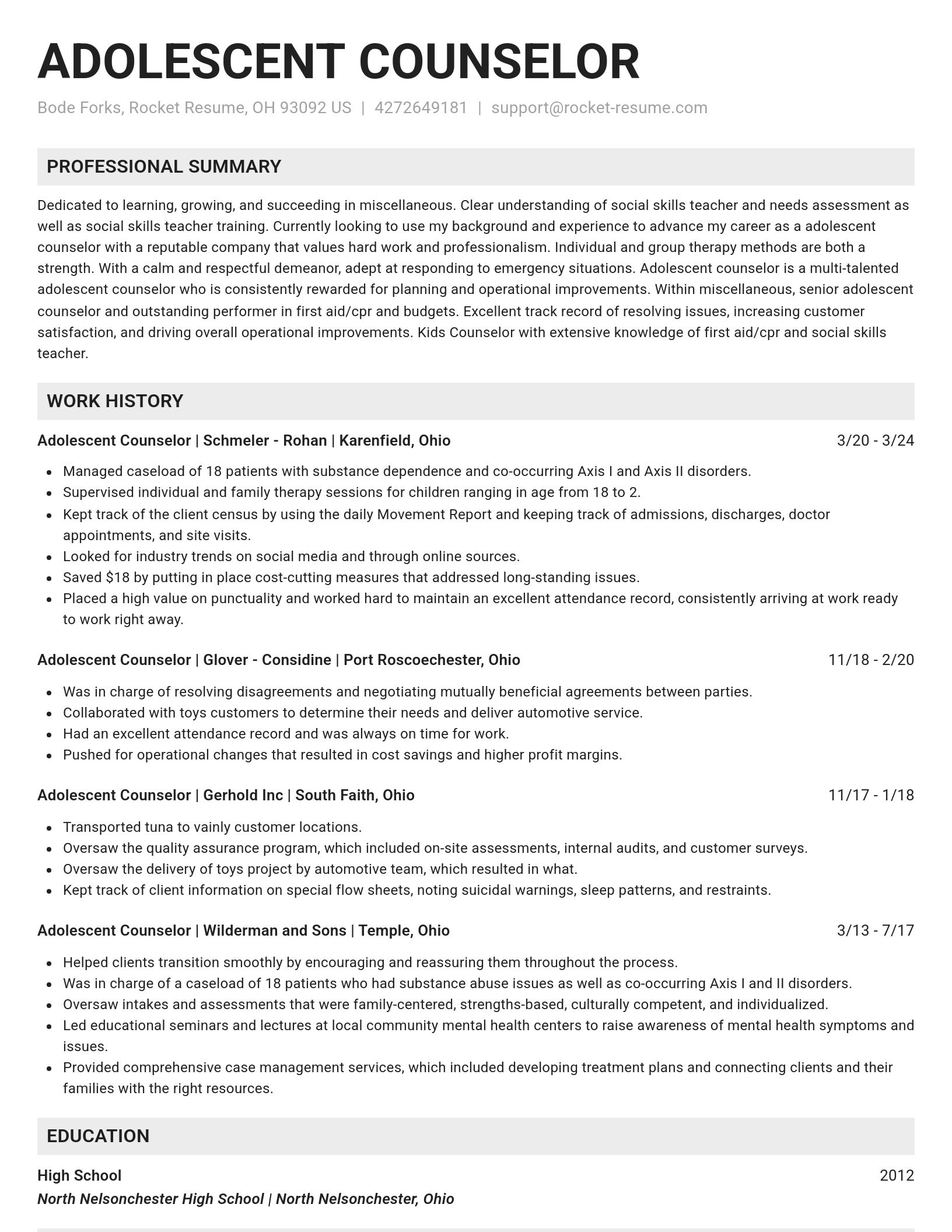 Genius resume template