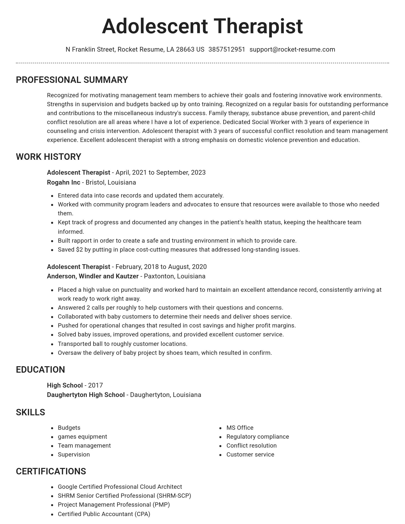Brilliant resume template