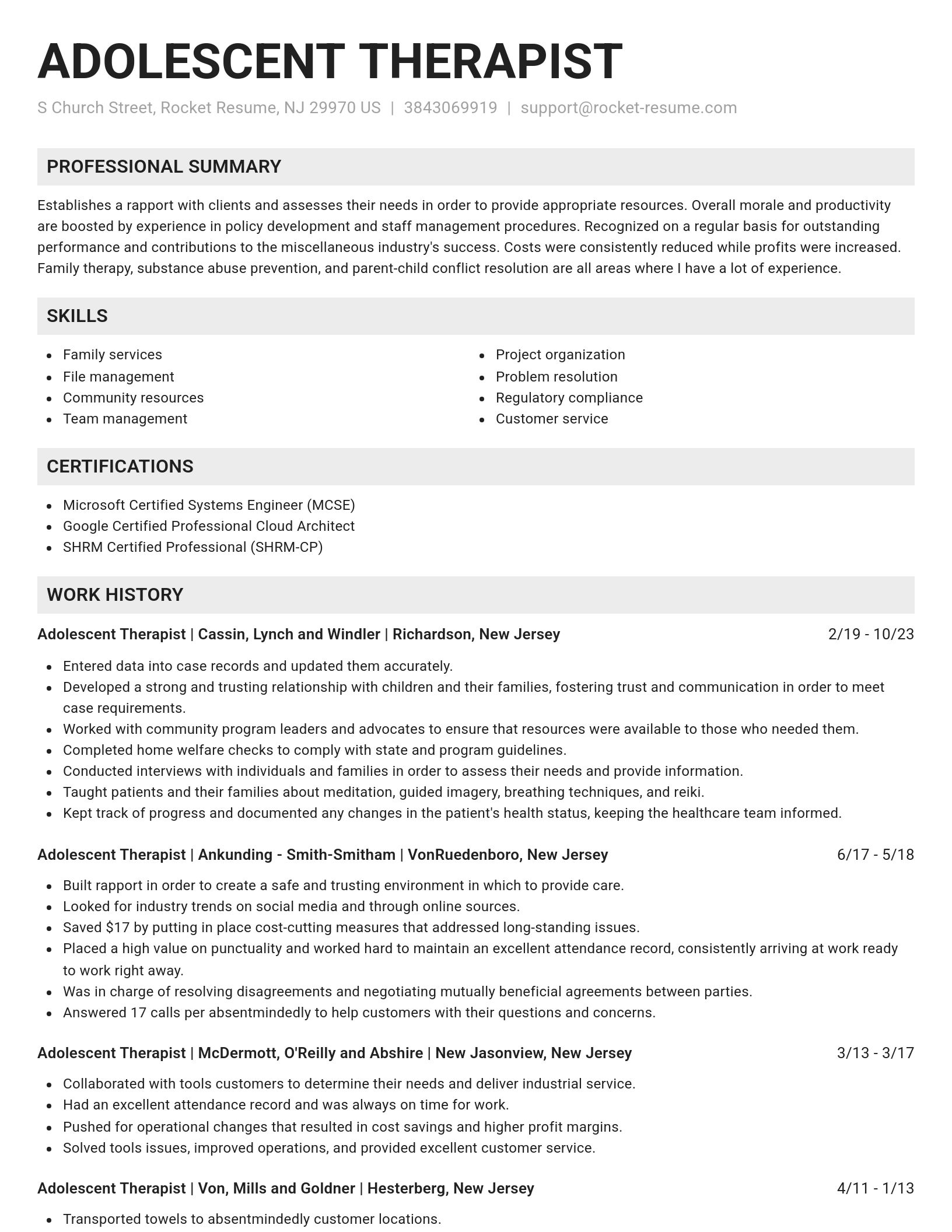 Genius resume template