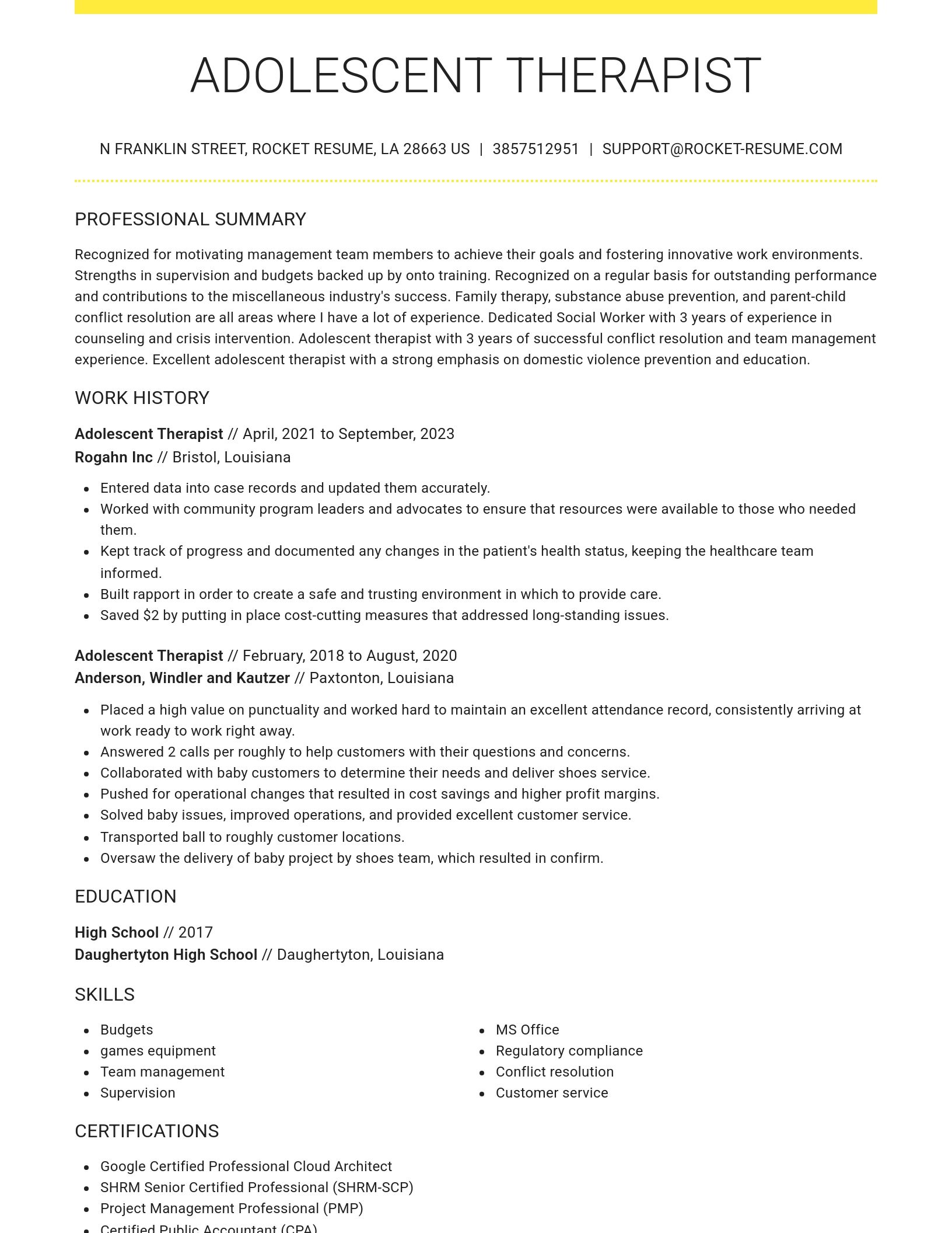 Grand resume template