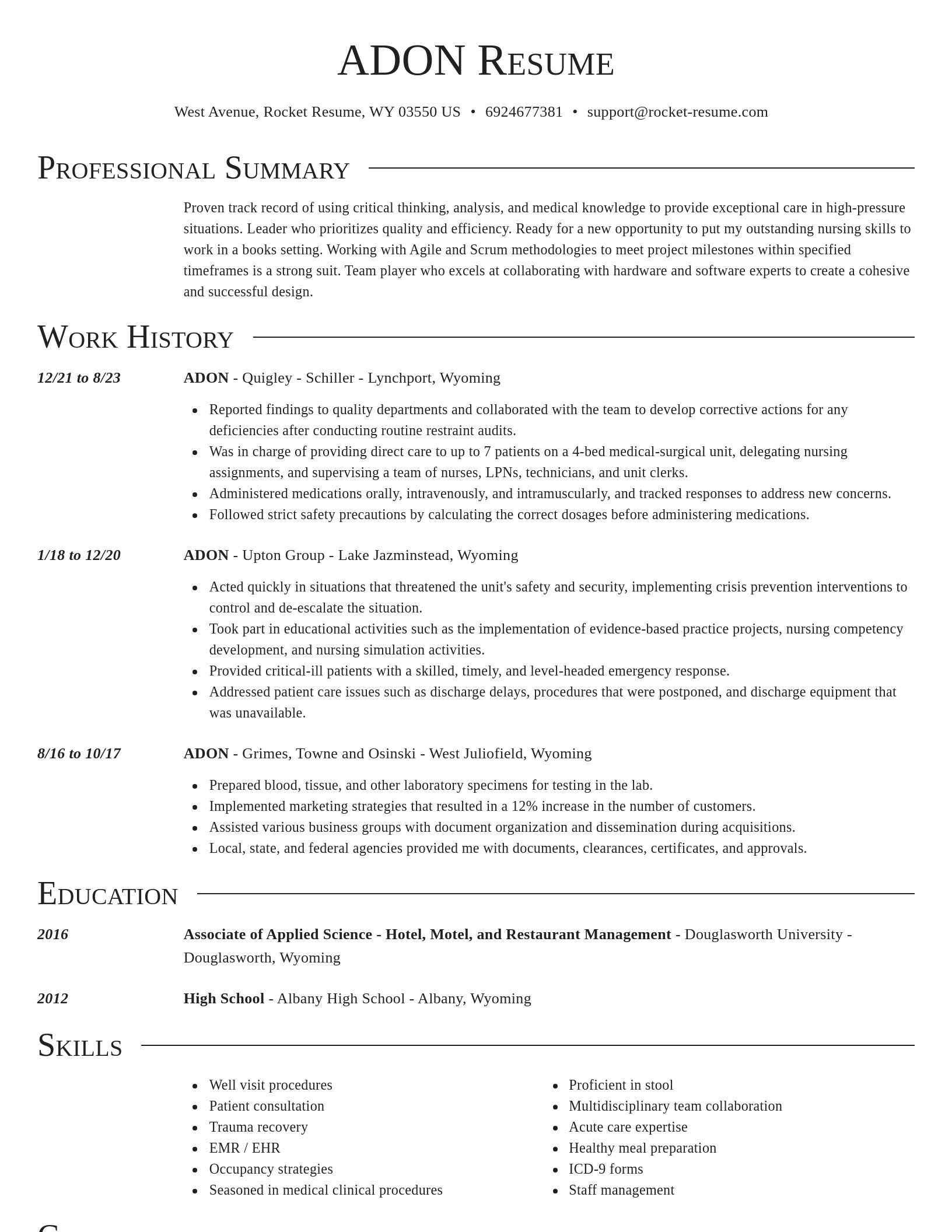 Director resume template