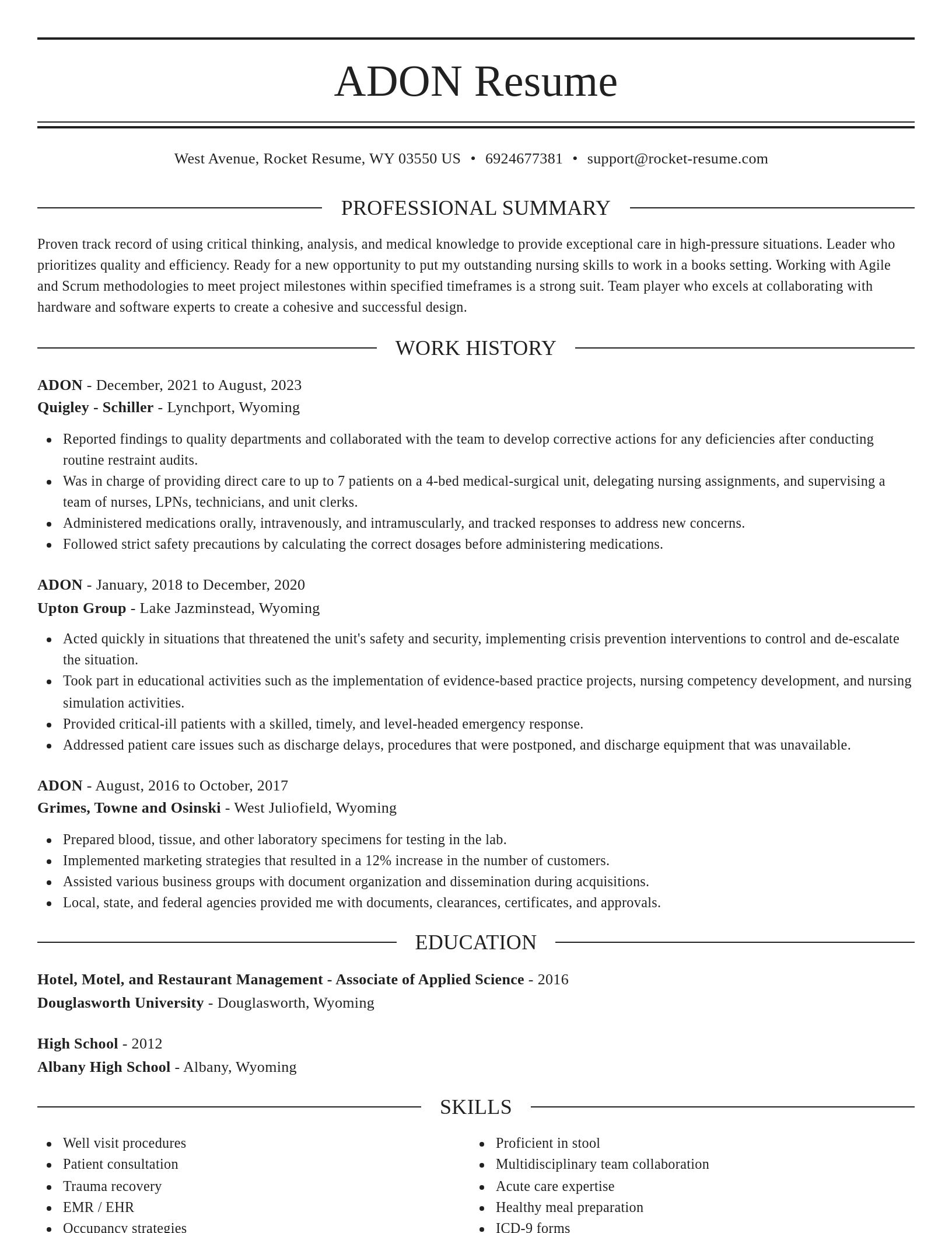 Elegant resume template