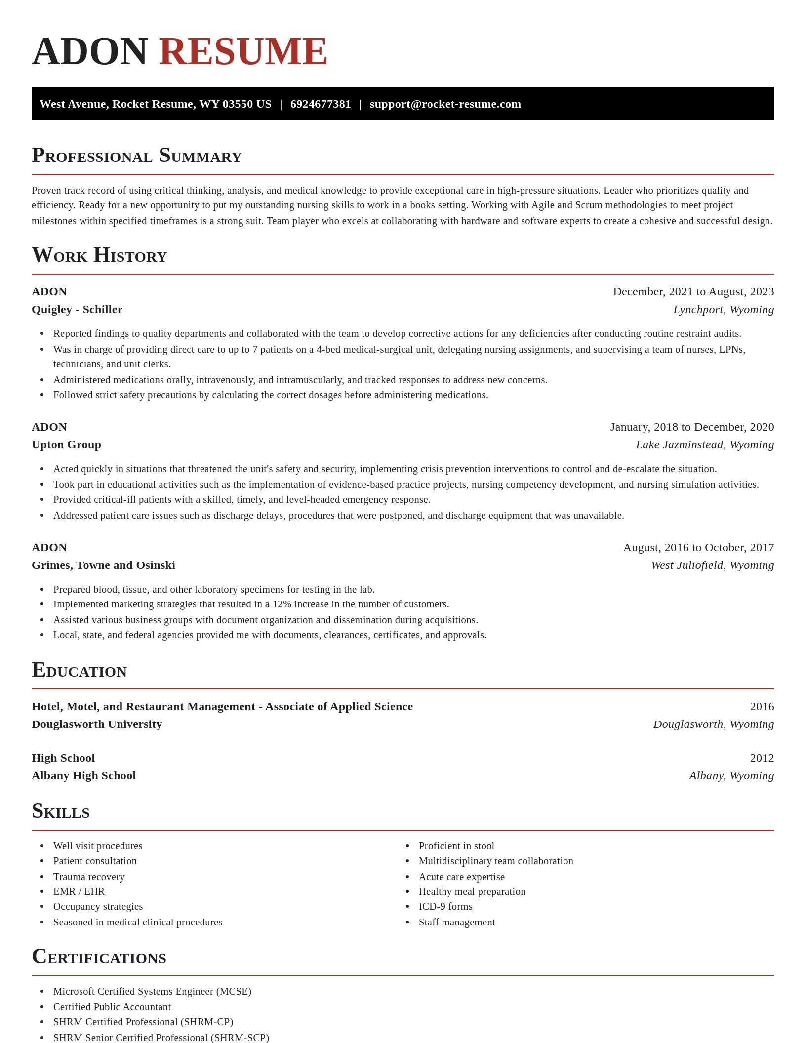 Exquisite resume template