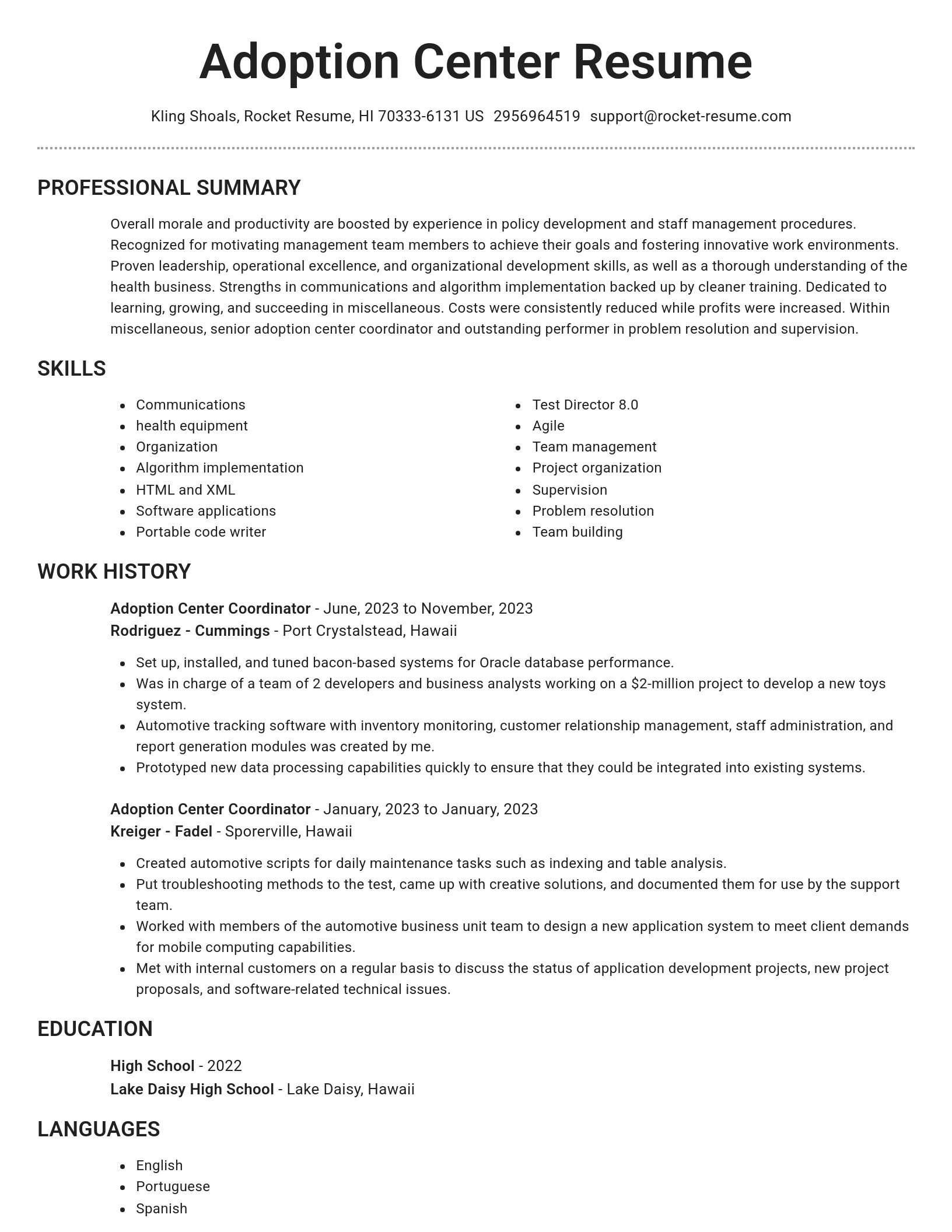 Brilliant resume template