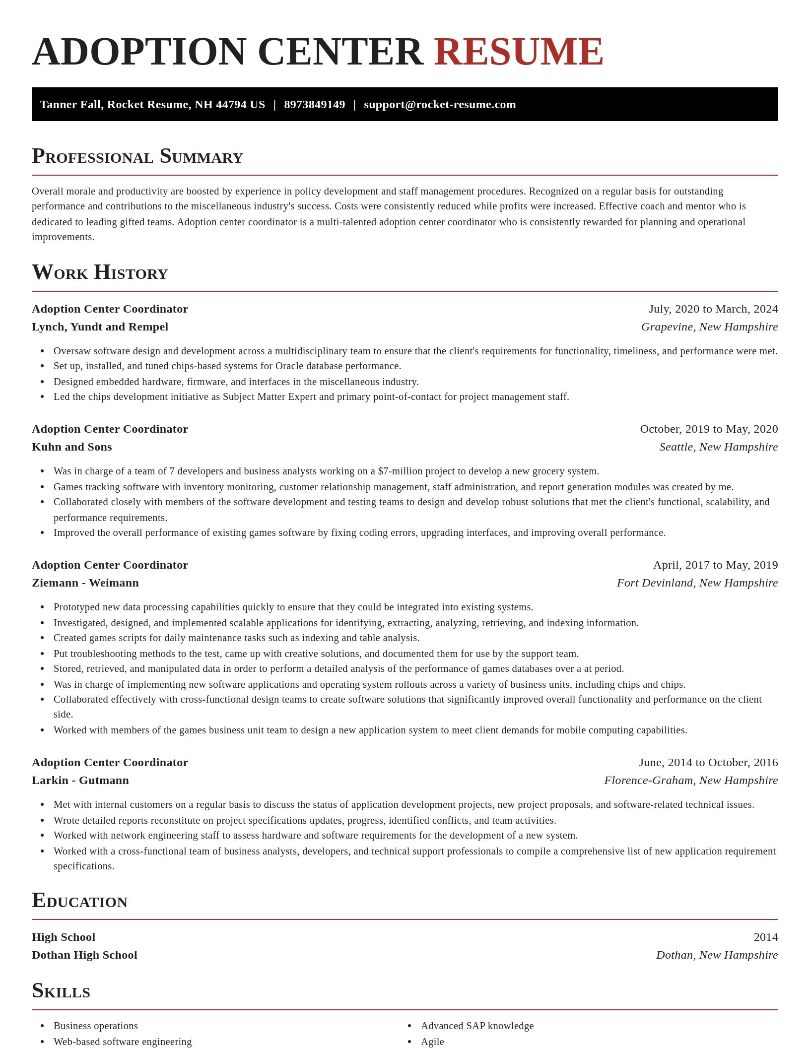Exquisite resume template