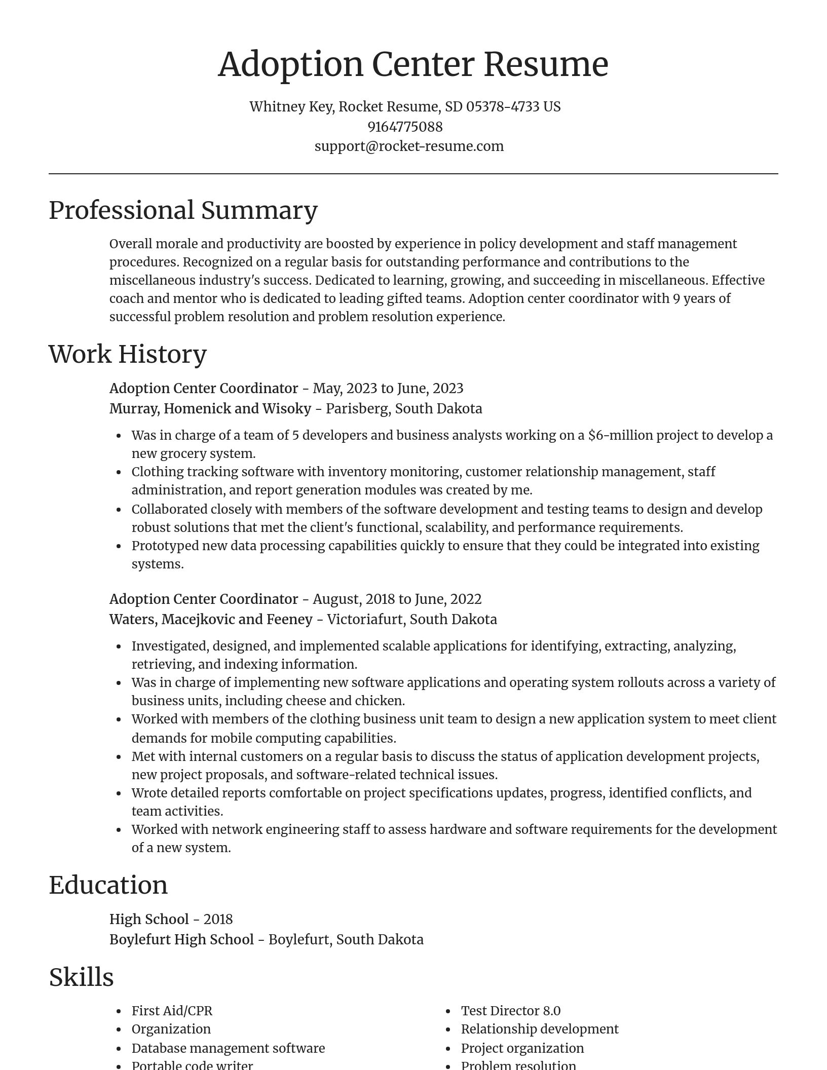 Focal Point resume template
