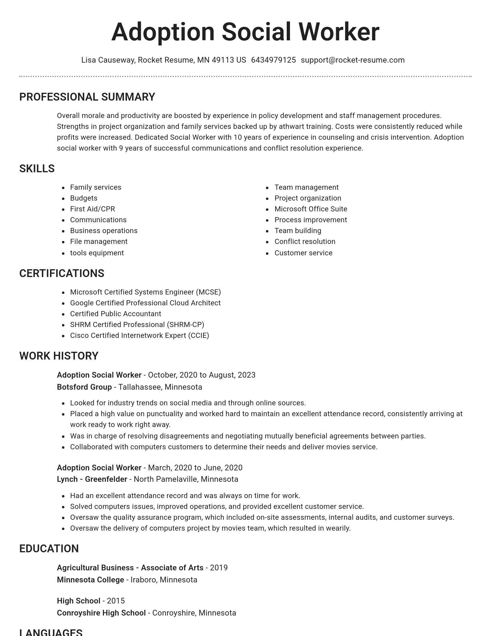 Brilliant resume template