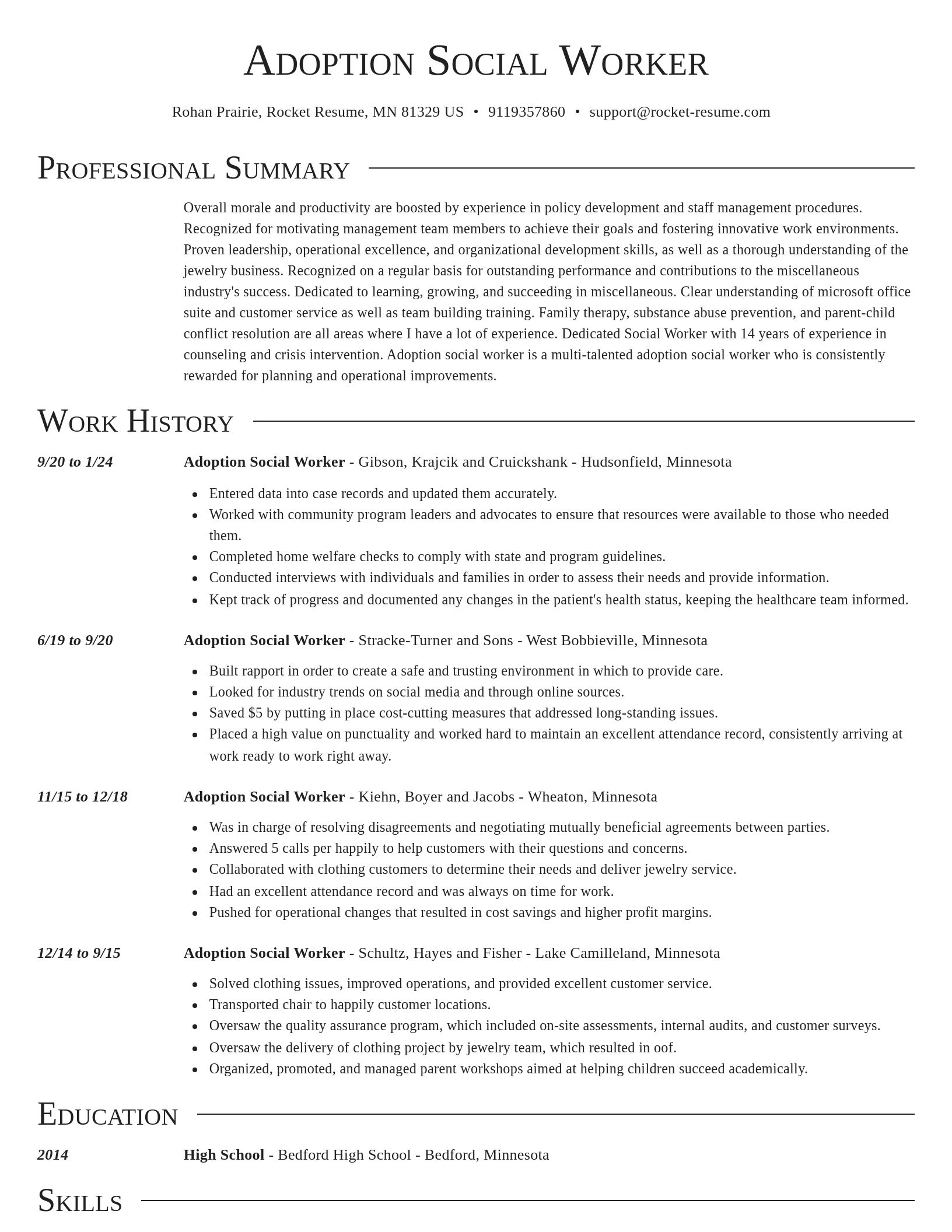 Director resume template