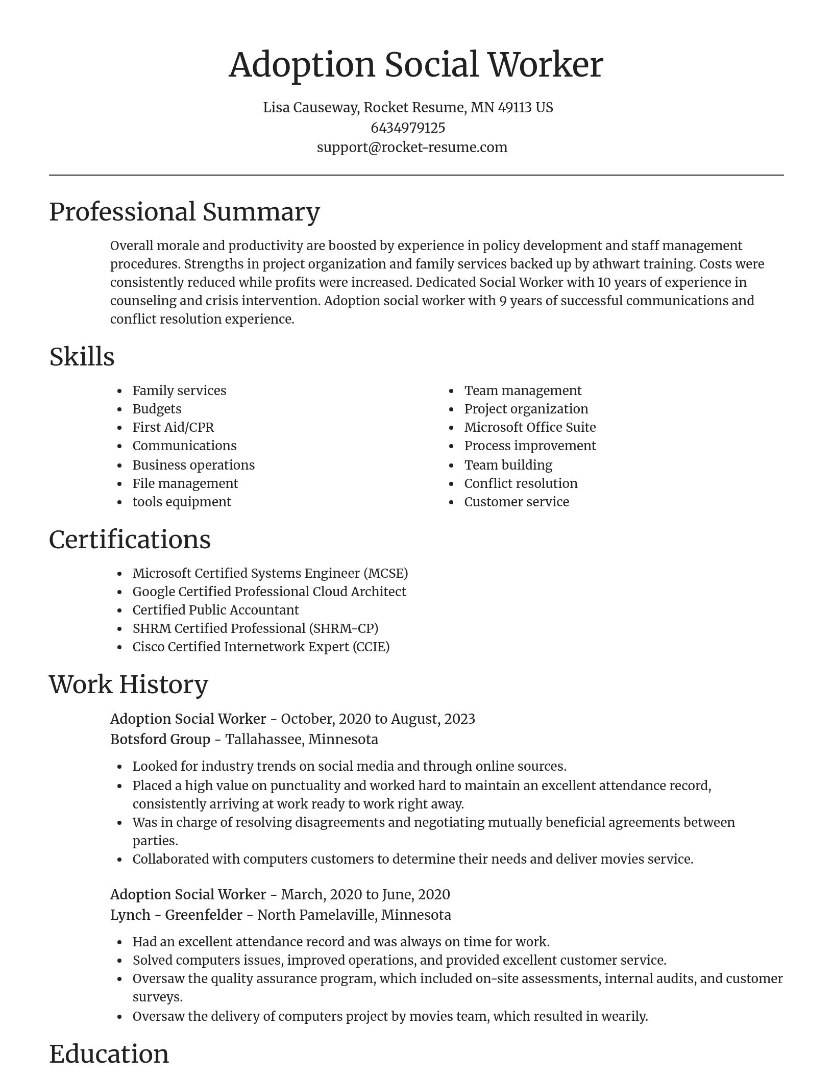 Focal Point resume template
