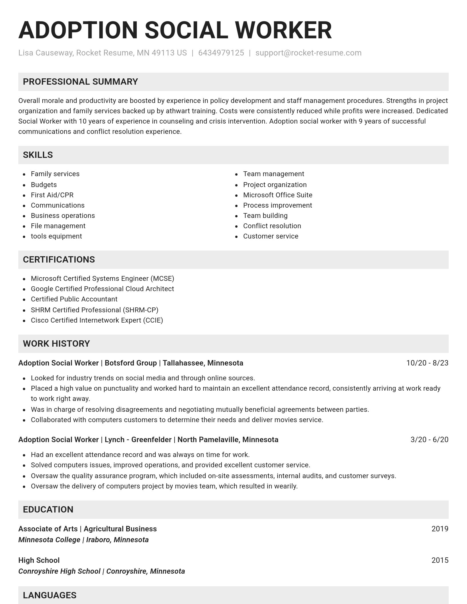Genius resume template