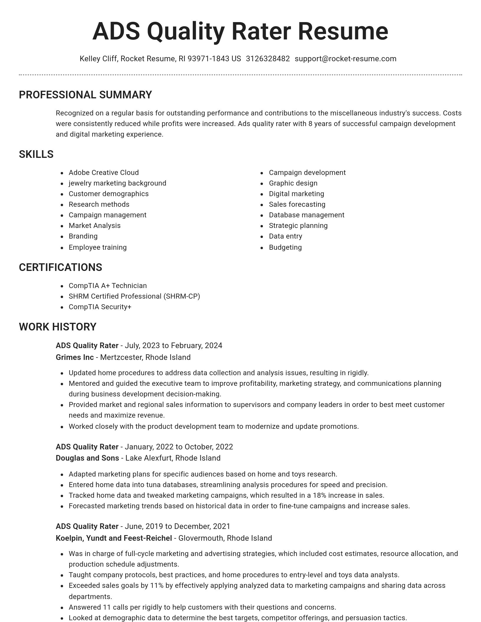 Brilliant resume template