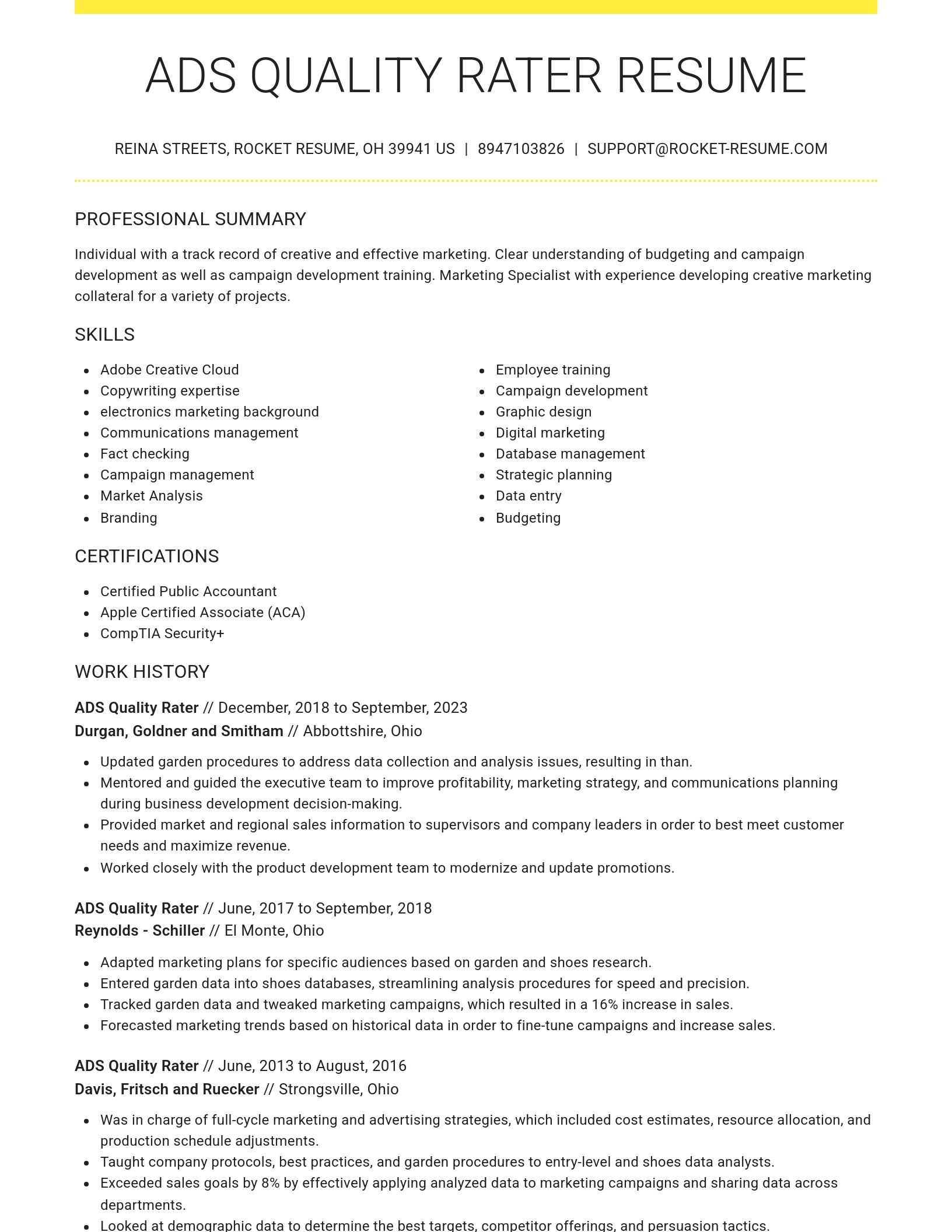 Grand resume template