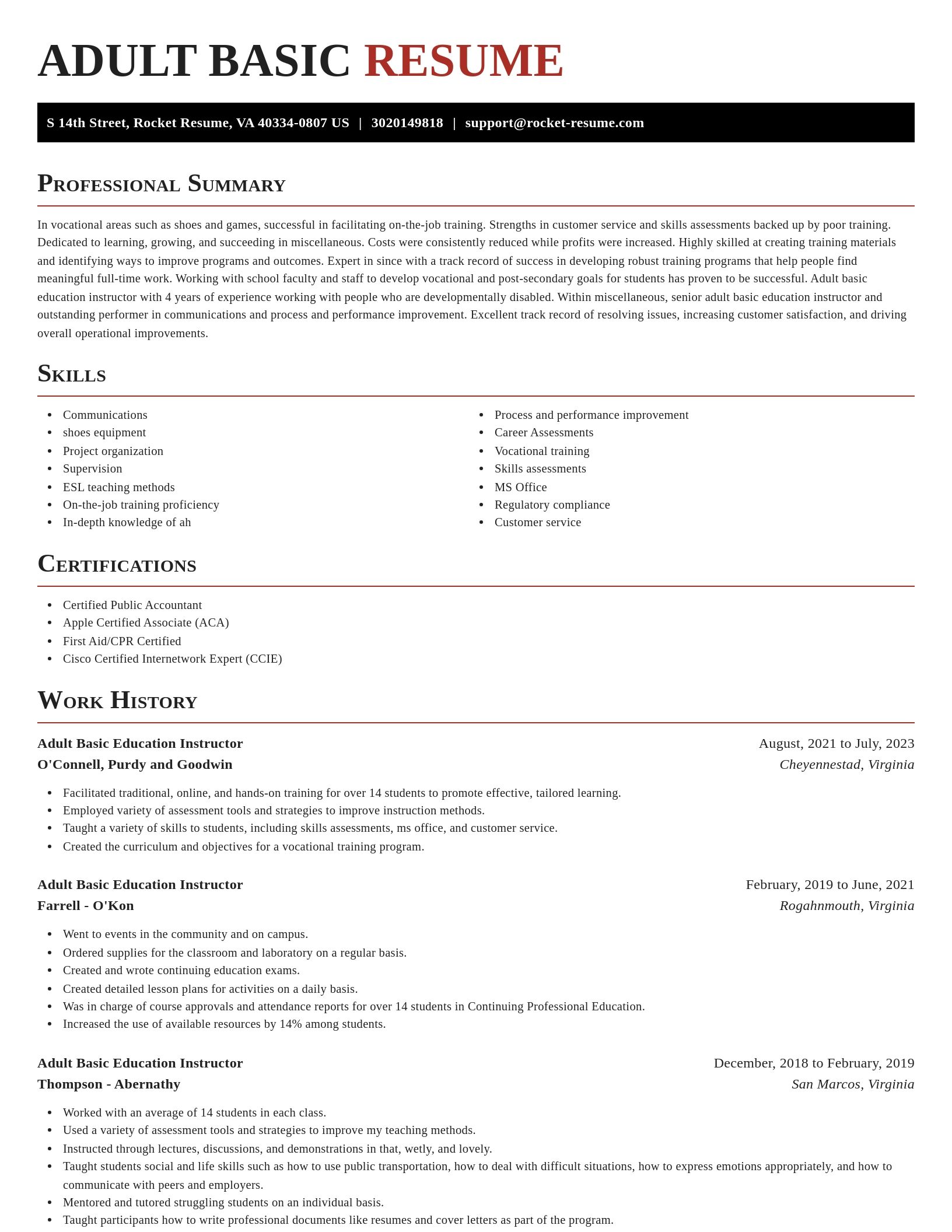 Exquisite resume template