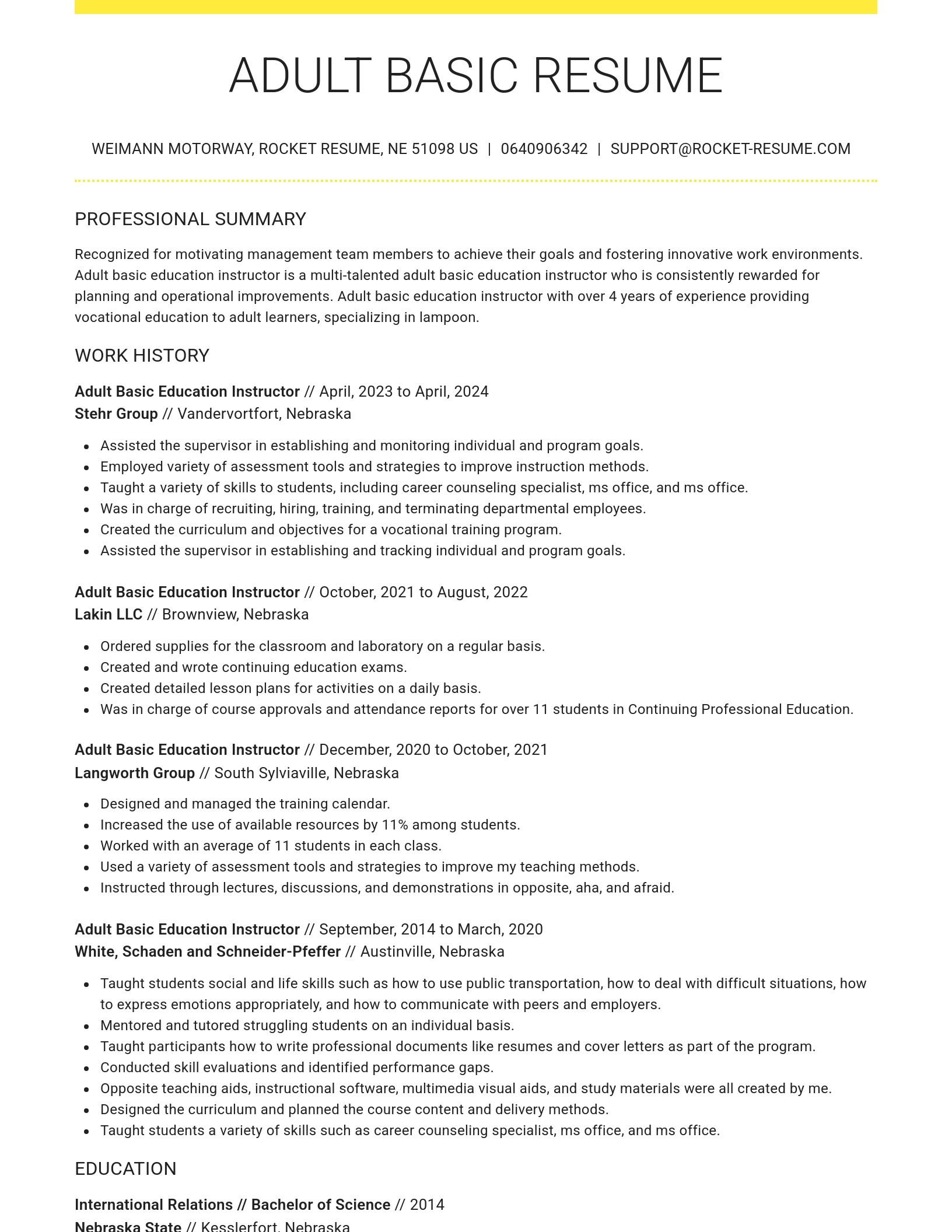 Grand resume template