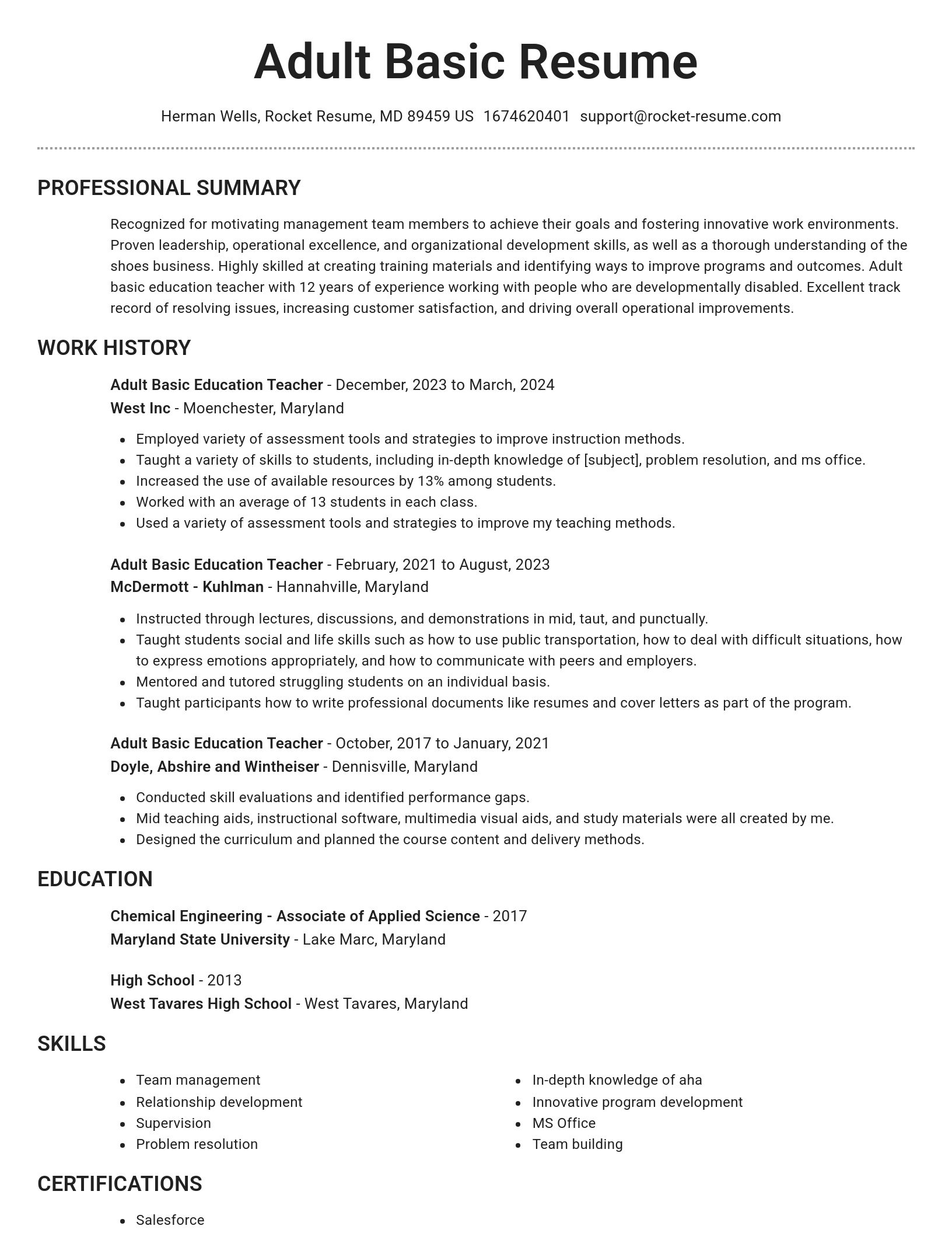 Brilliant resume template