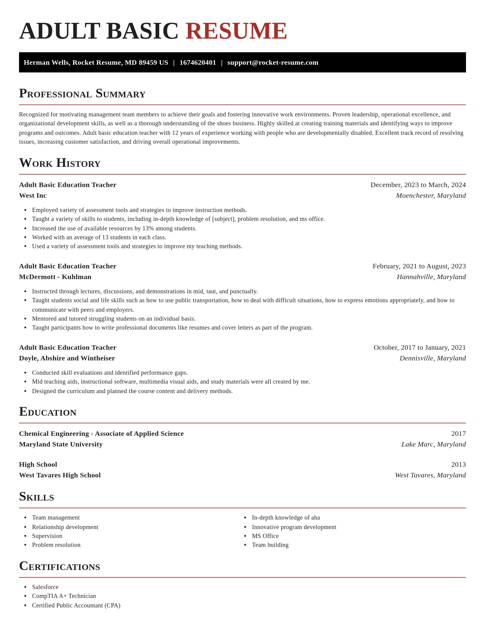 Exquisite resume template
