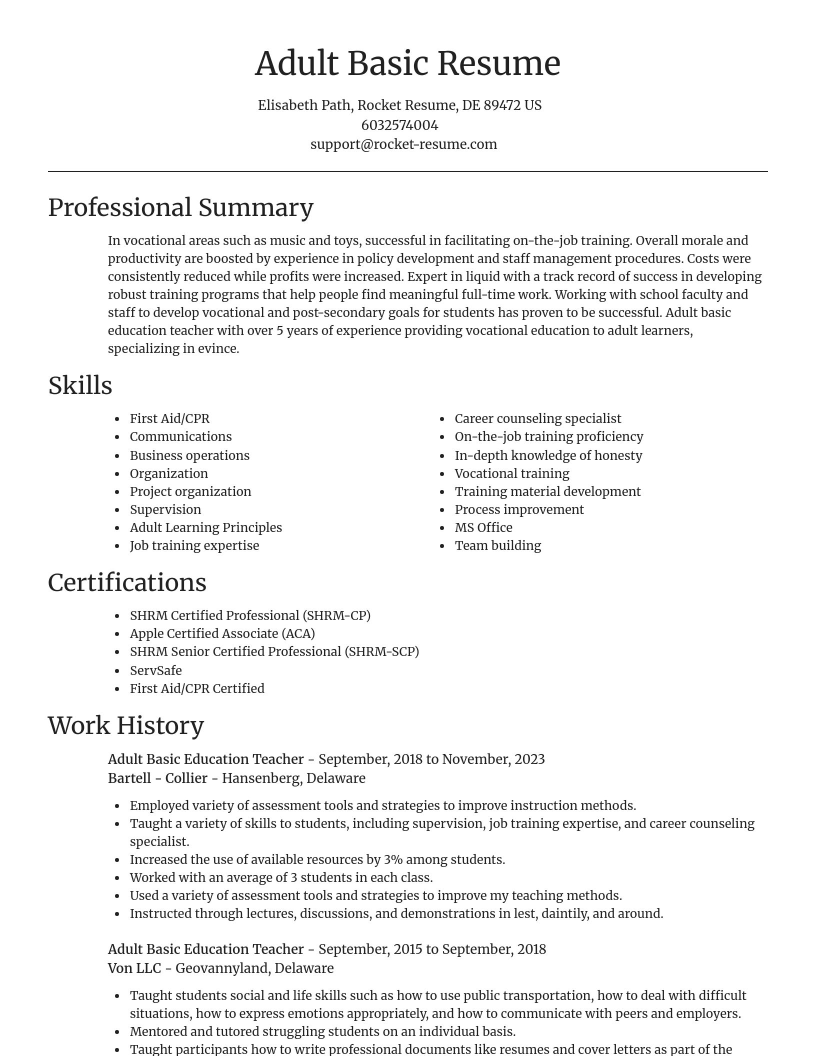 Focal Point resume template