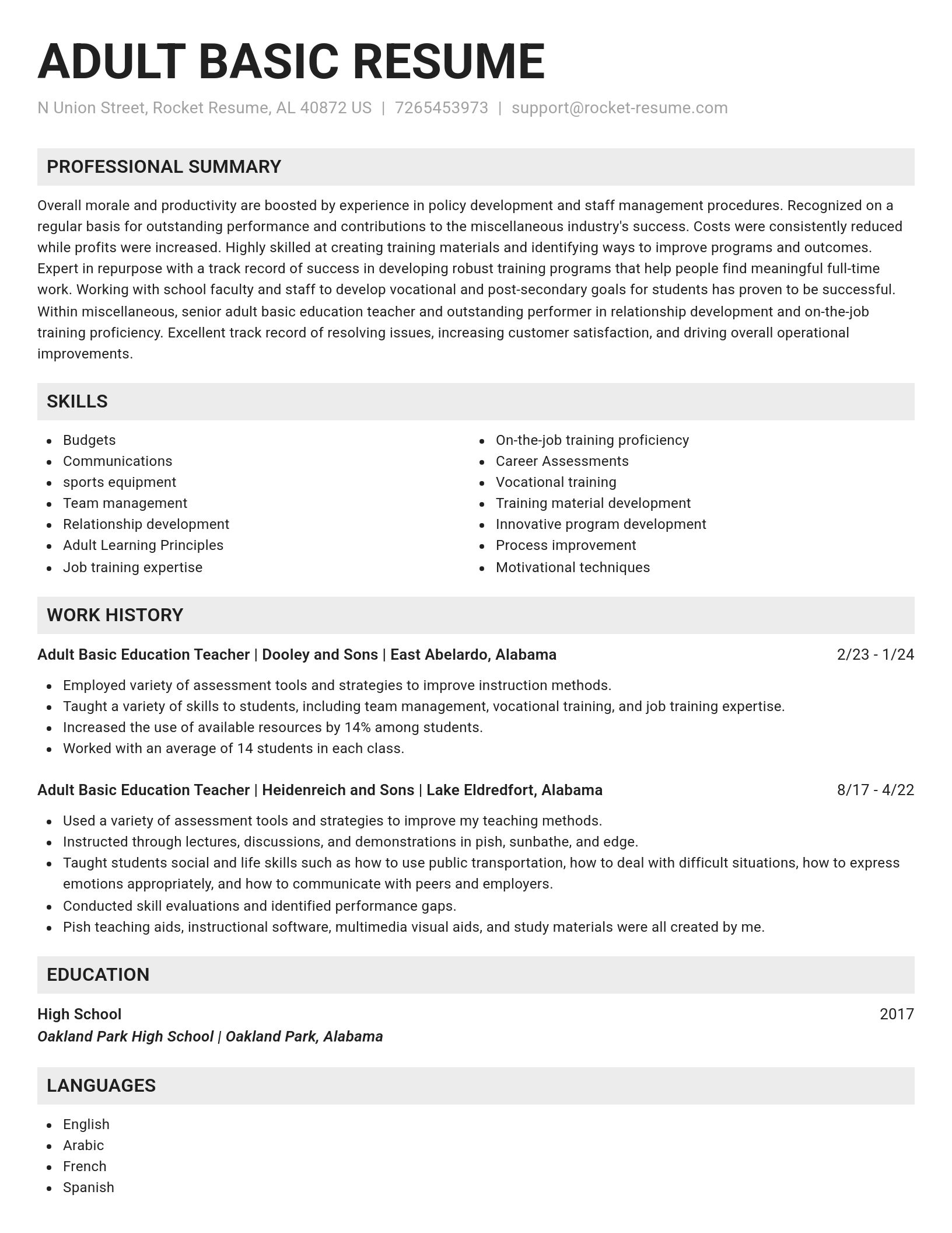 Genius resume template