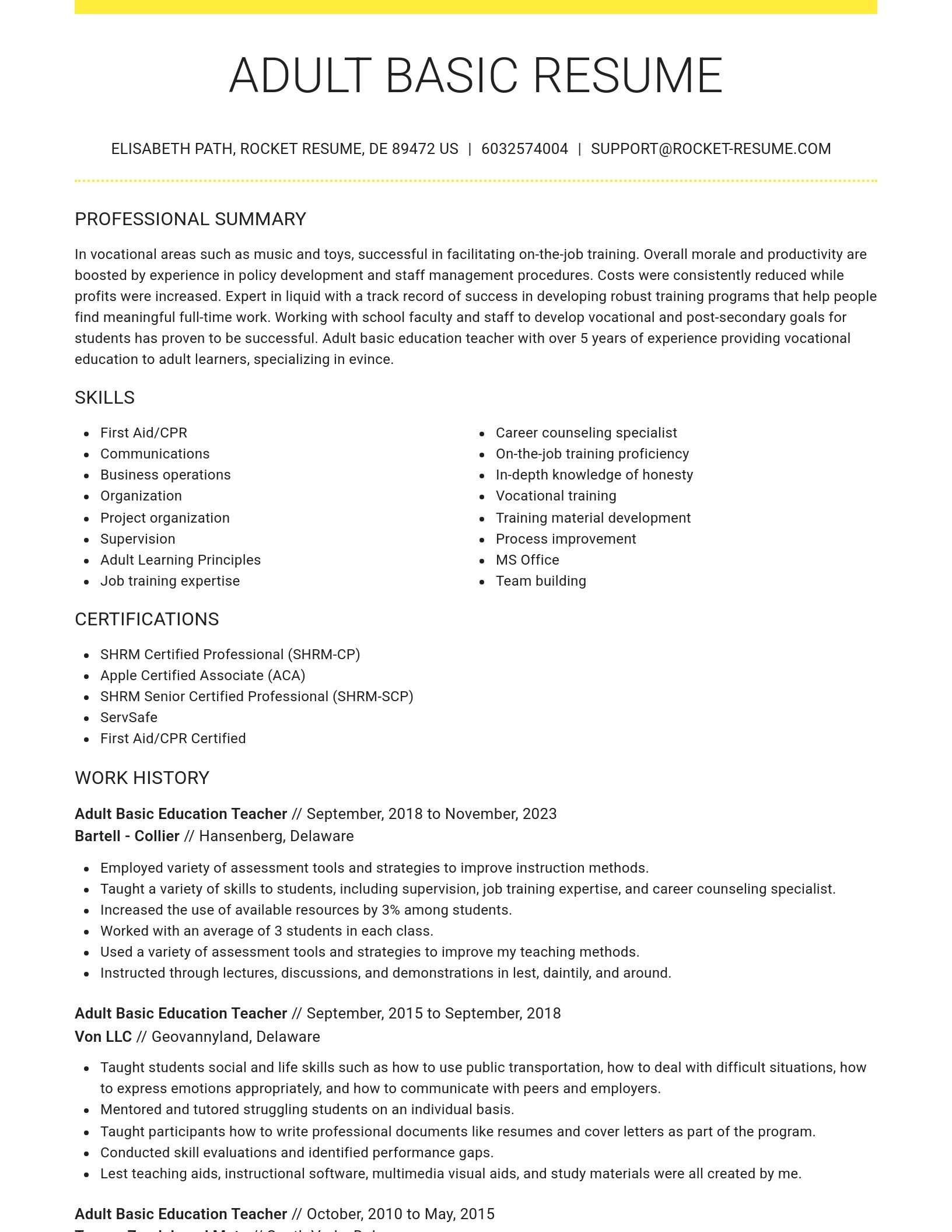 Grand resume template