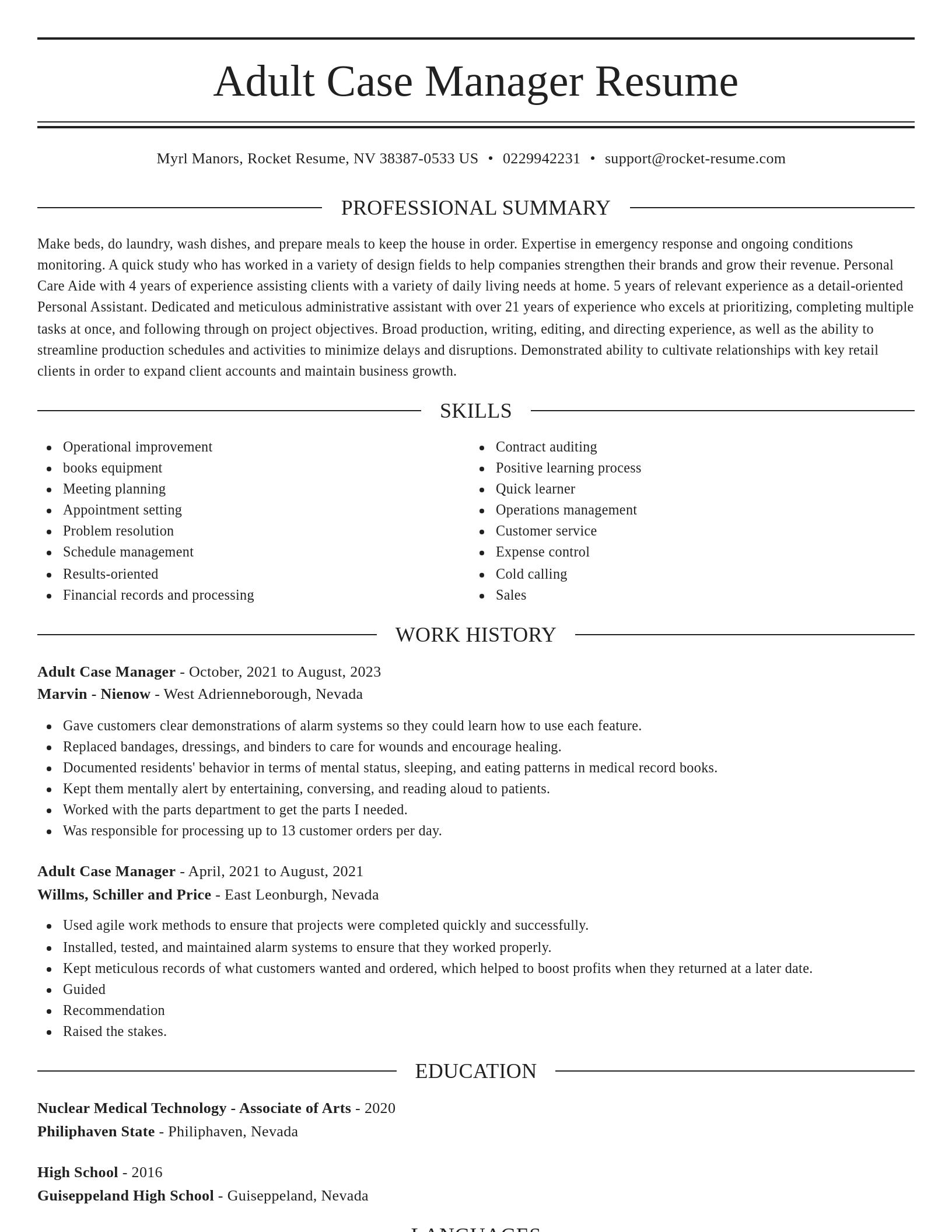 Elegant resume template