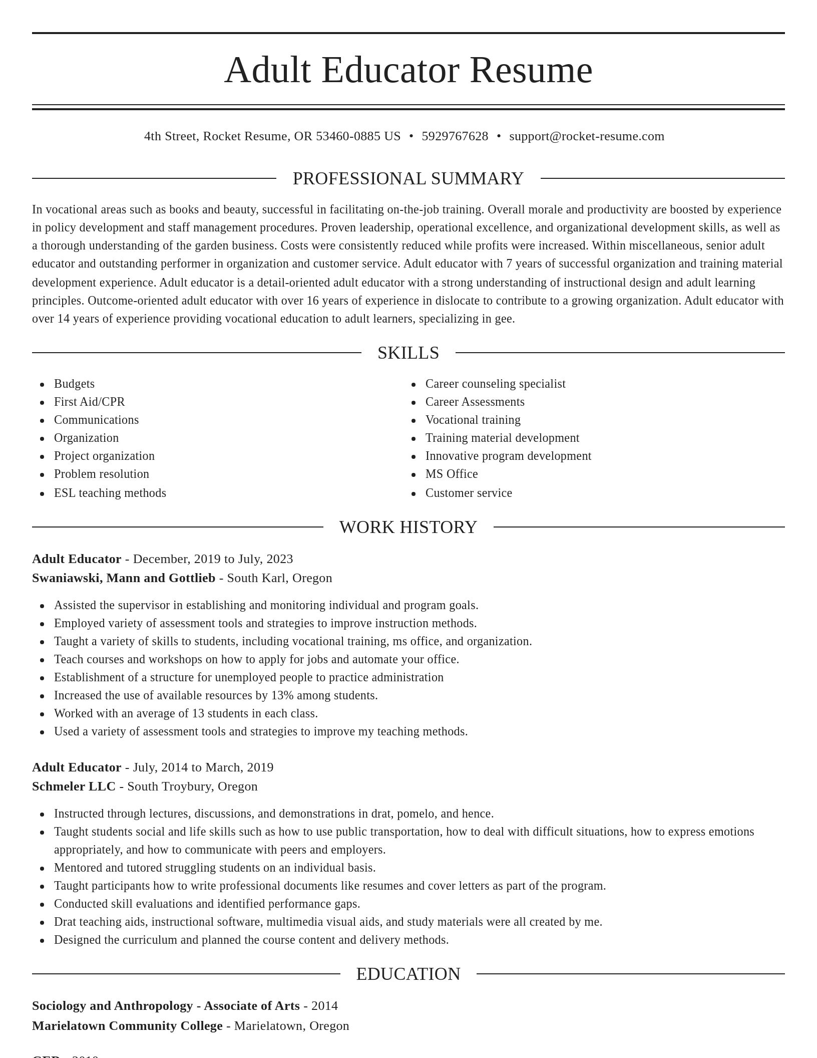 Elegant resume template