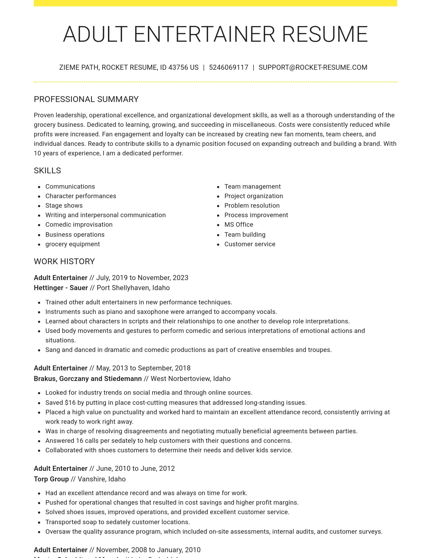 Grand resume template